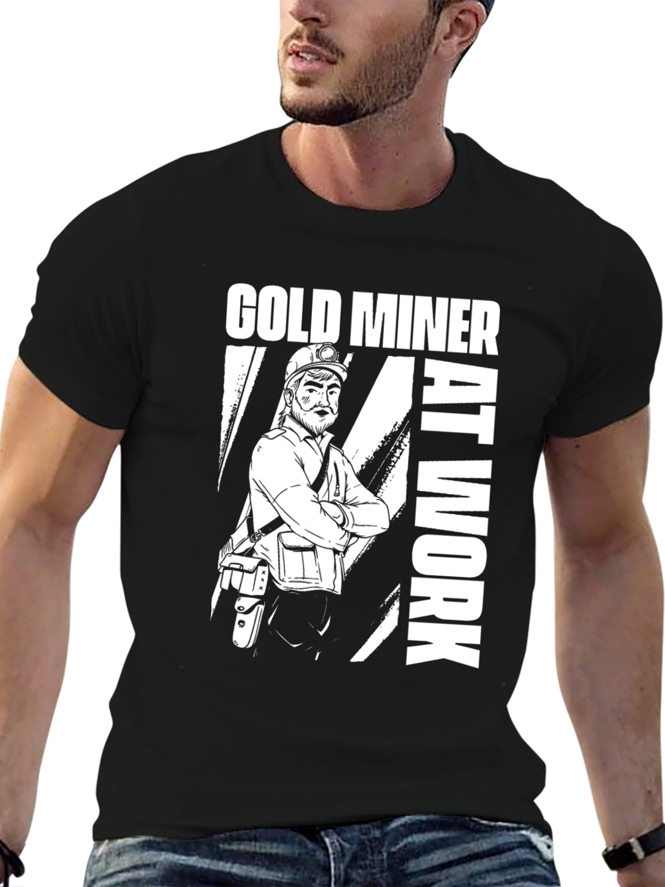 Gold Miner At Work Graphic T-Shirt