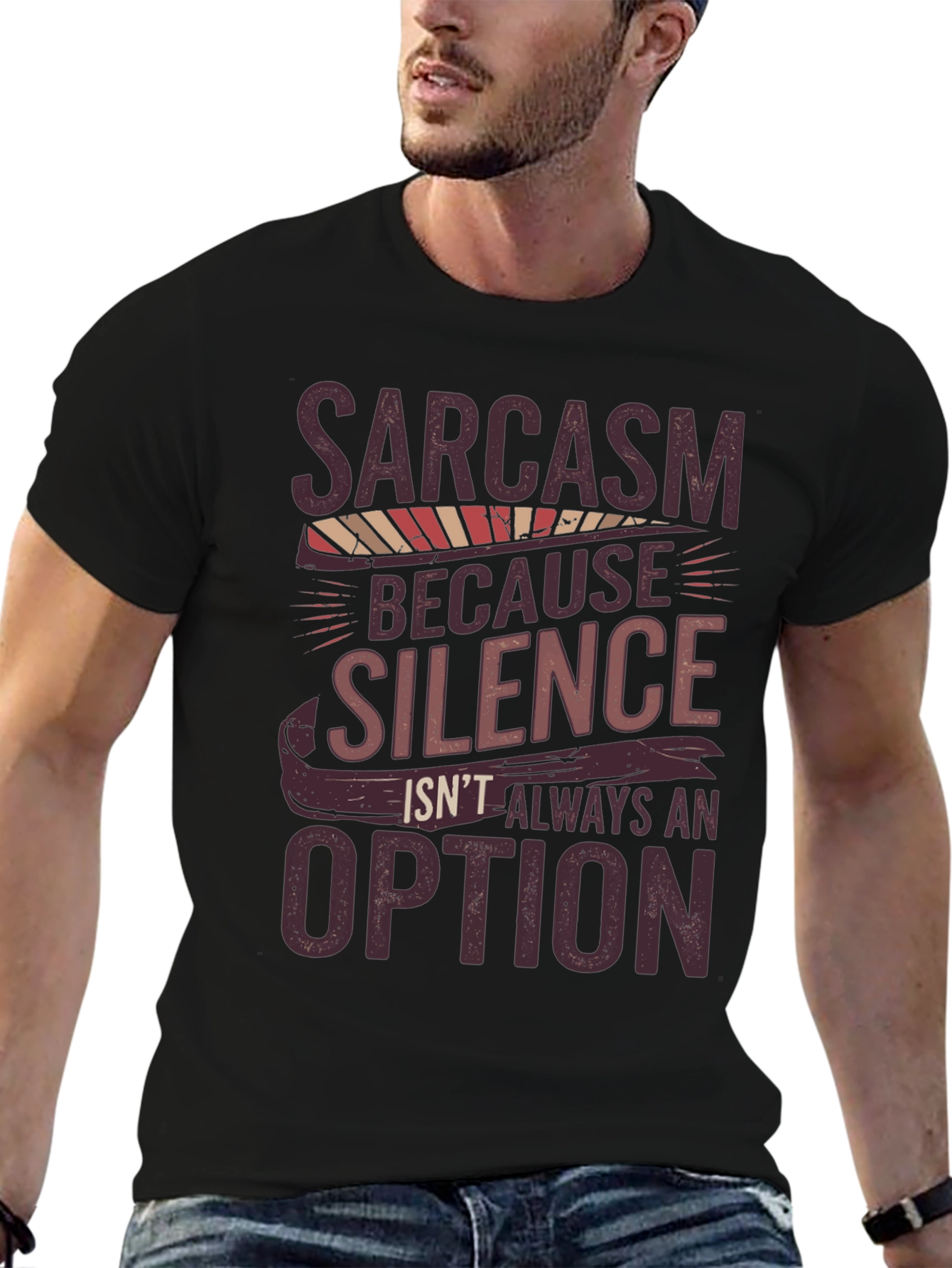 Sarcasm Humor Graphic Print Tee