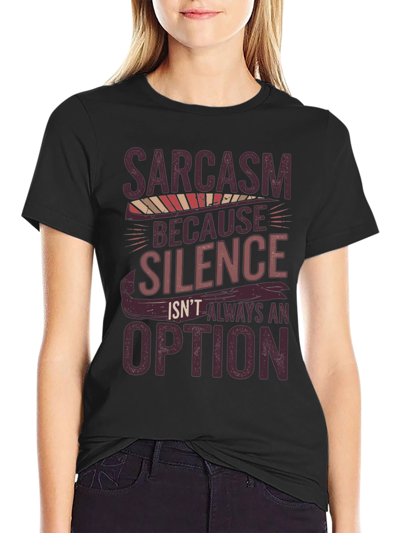 Sarcasm Humor Graphic Print Tee
