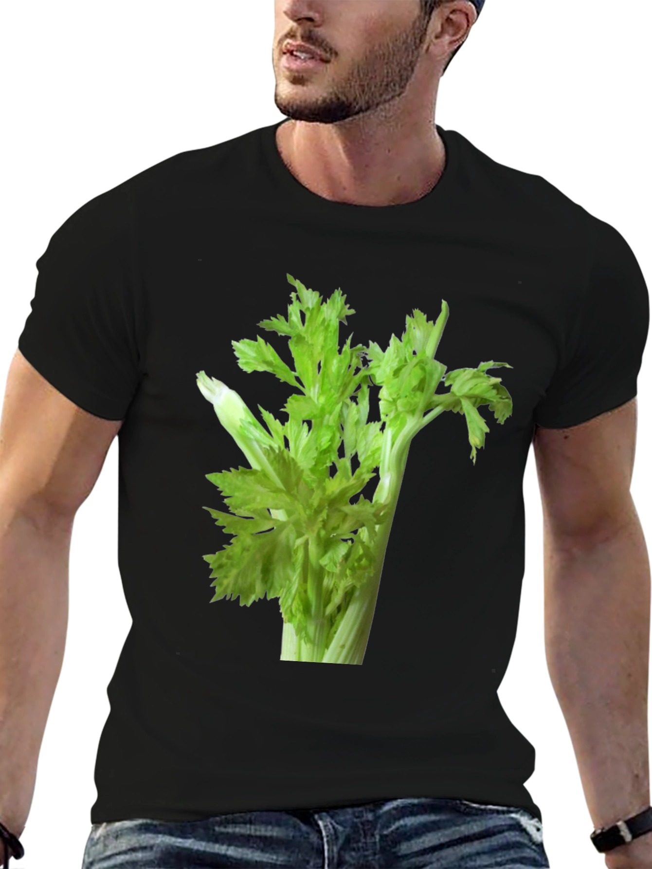 Celery Graphic T-Shirt - Fresh Veggie Tee