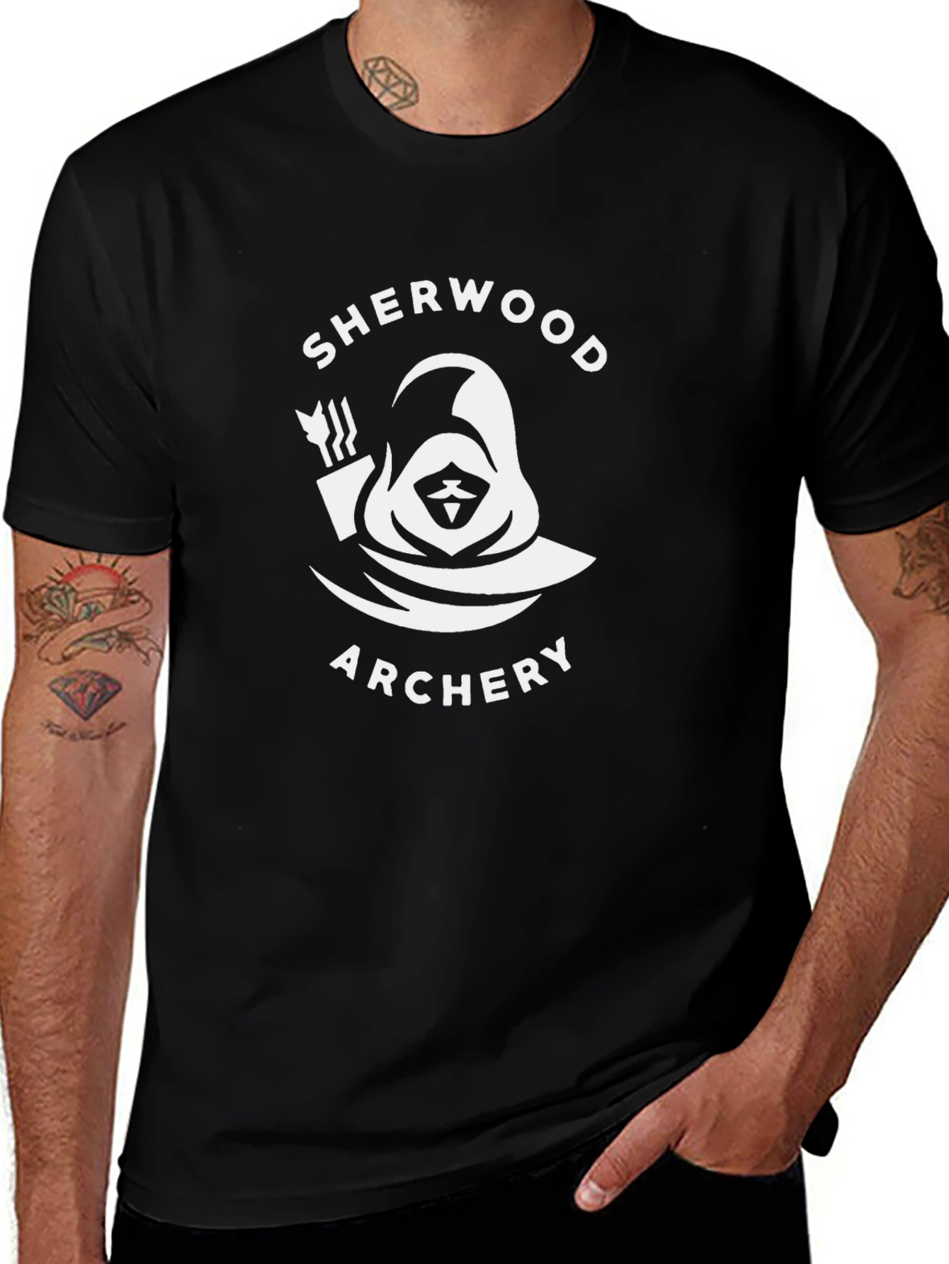 Sherwood Archery Black T-Shirt - Mens Graphic Tee