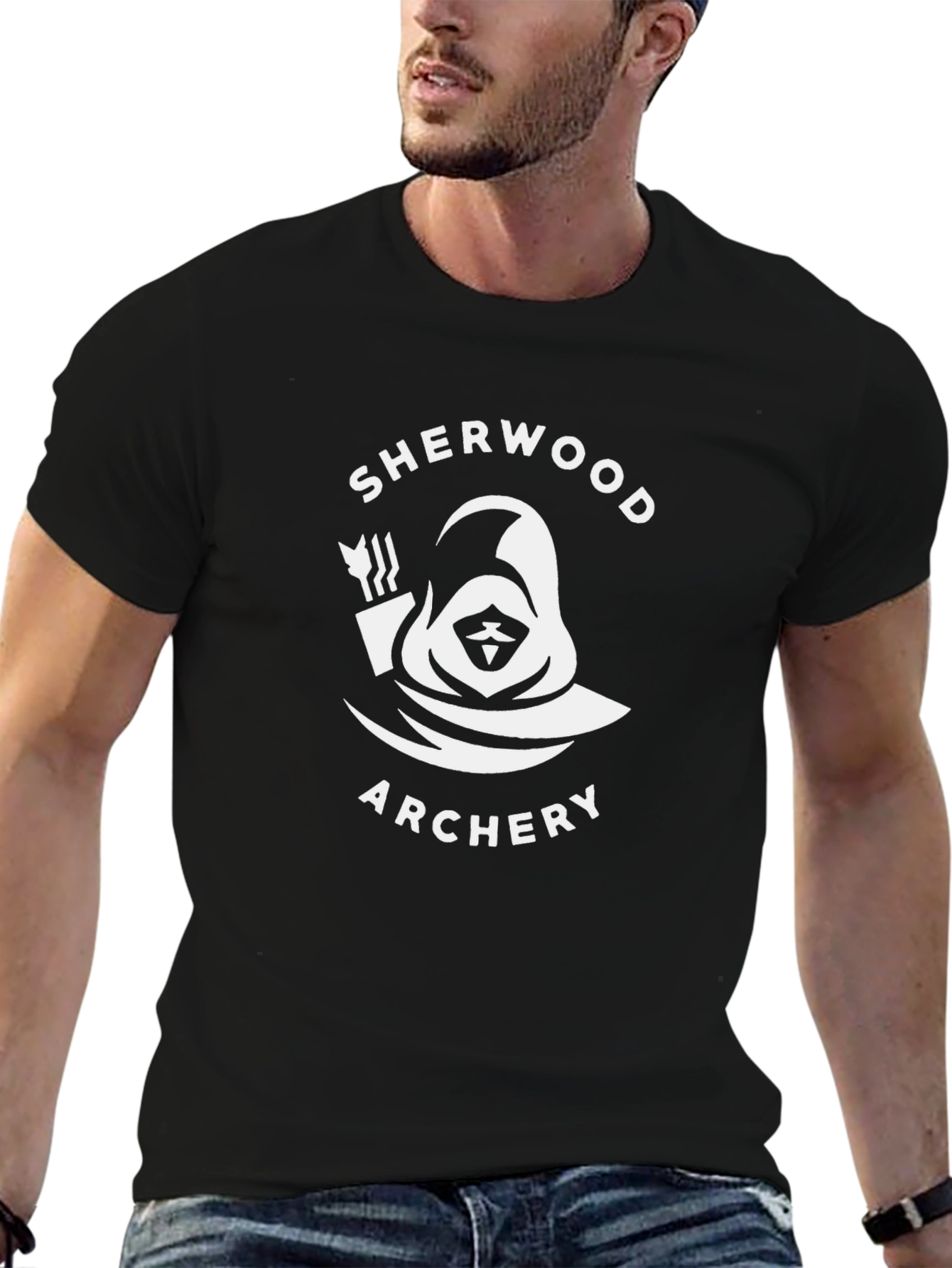Sherwood Archery Black T-Shirt - Mens Graphic Tee