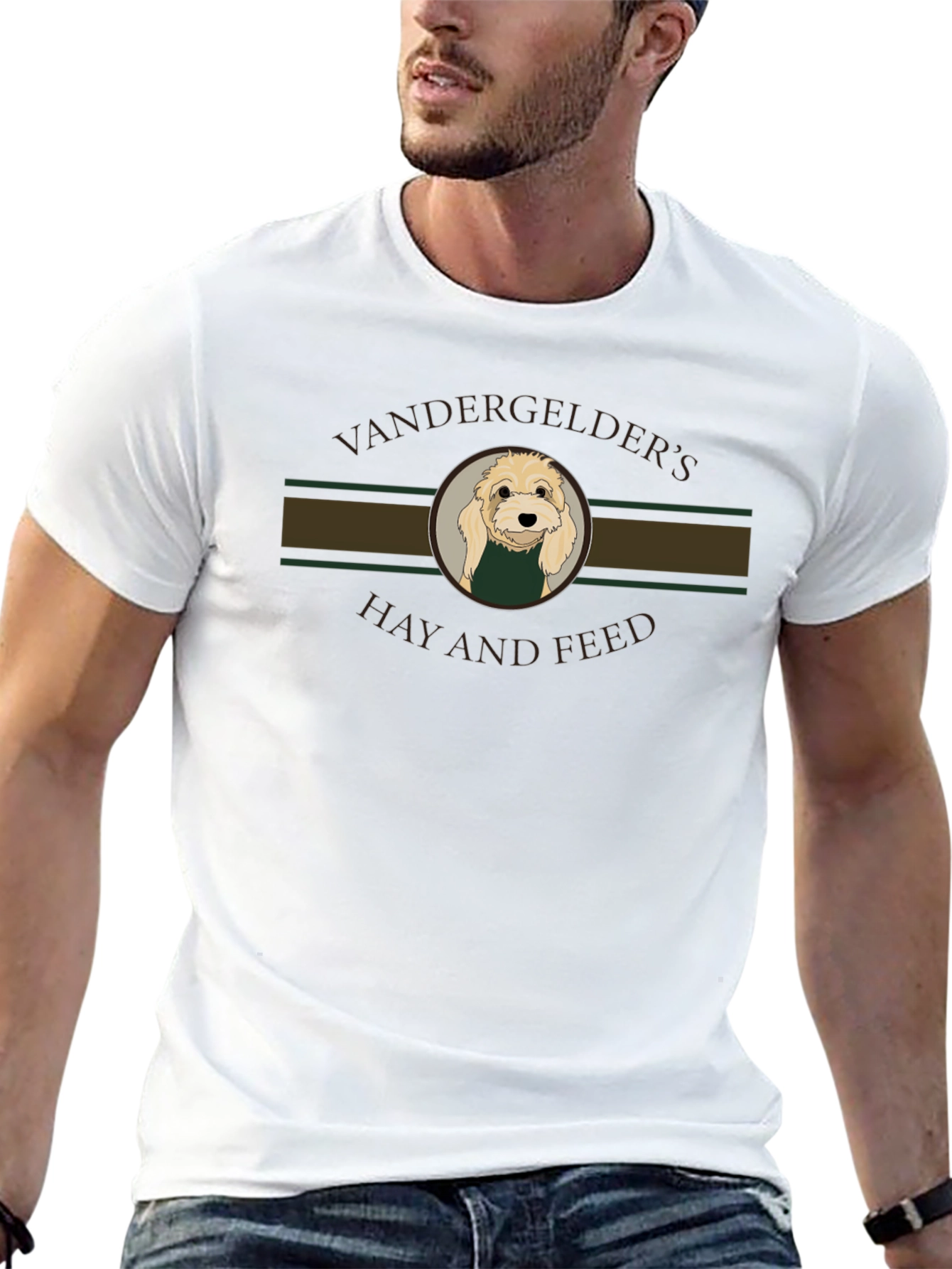 Vandergeelders Hay and Feed Dog Graphic T-Shirt