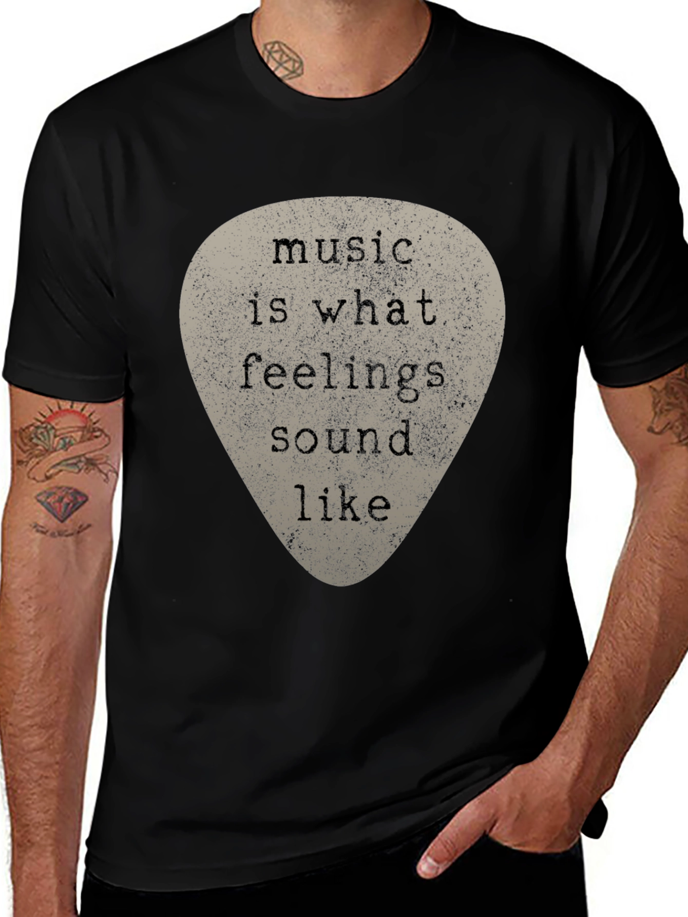 Music Is What Feelings Sound Like Graphic Tee