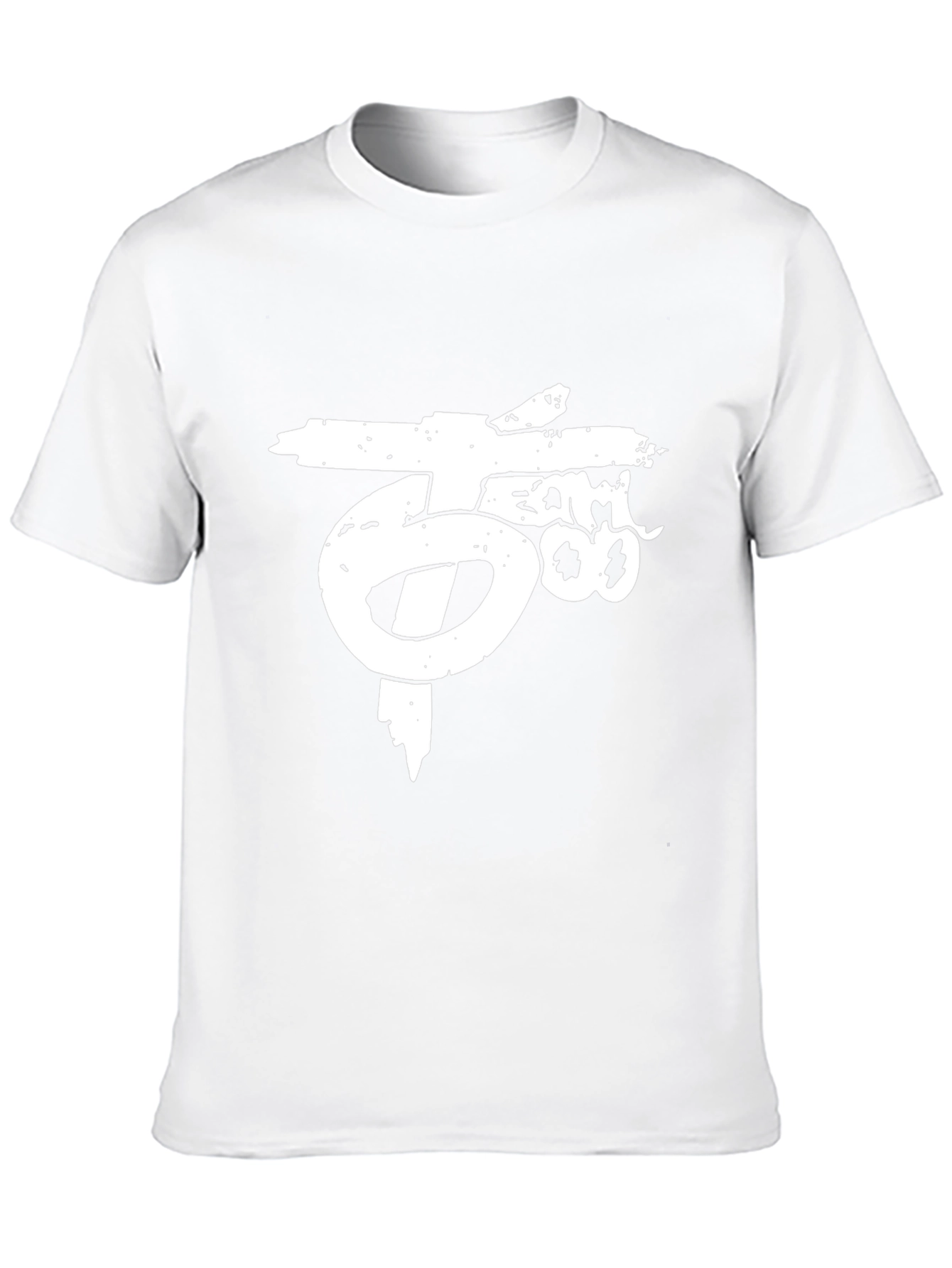 Distressed Logo Black Cotton T-Shirt