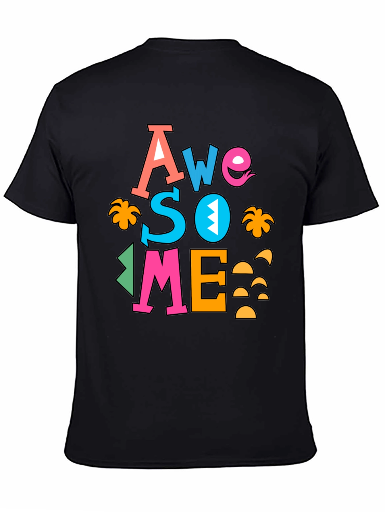Awesome Graphic Print Black Tee