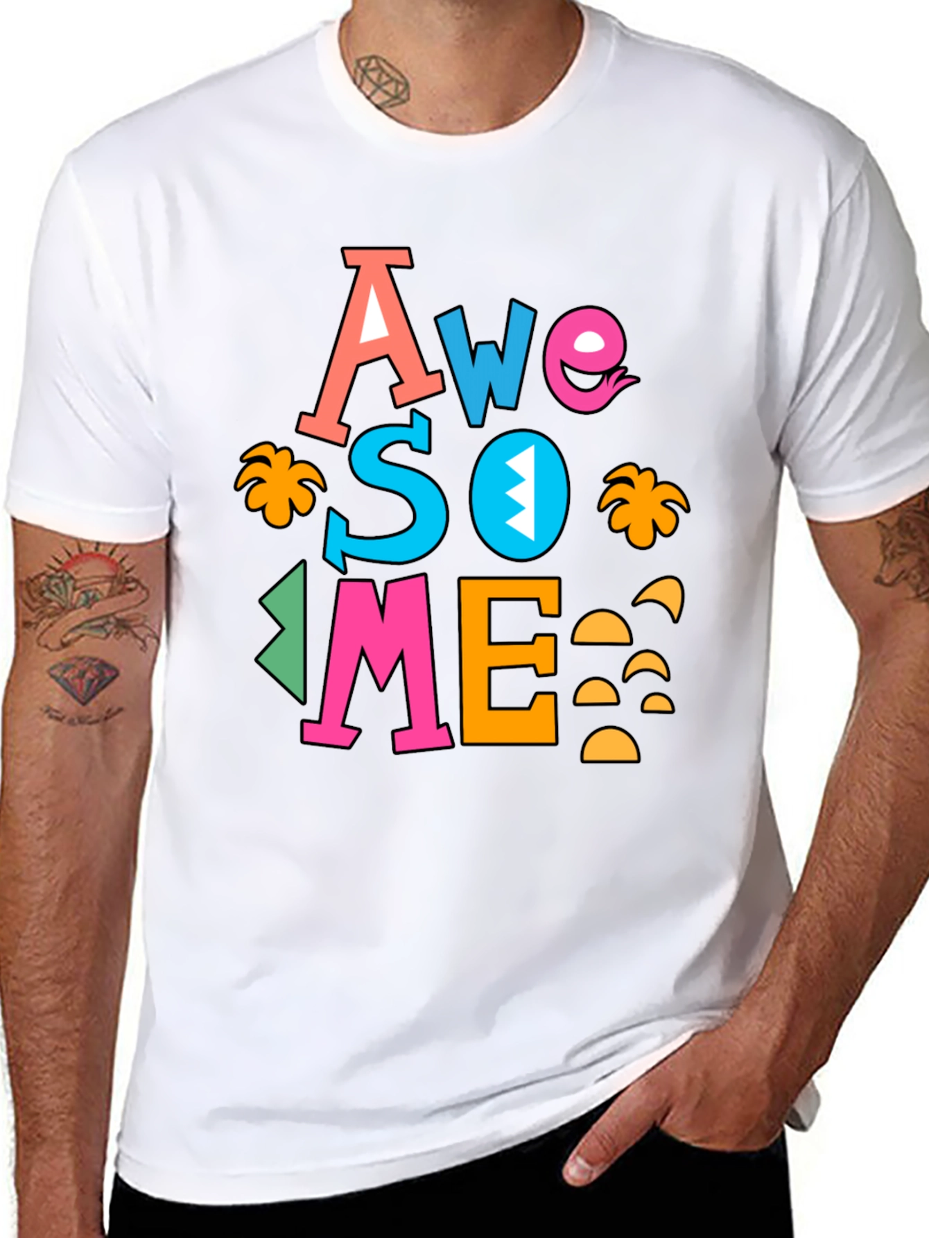 Awesome Graphic Print Black Tee