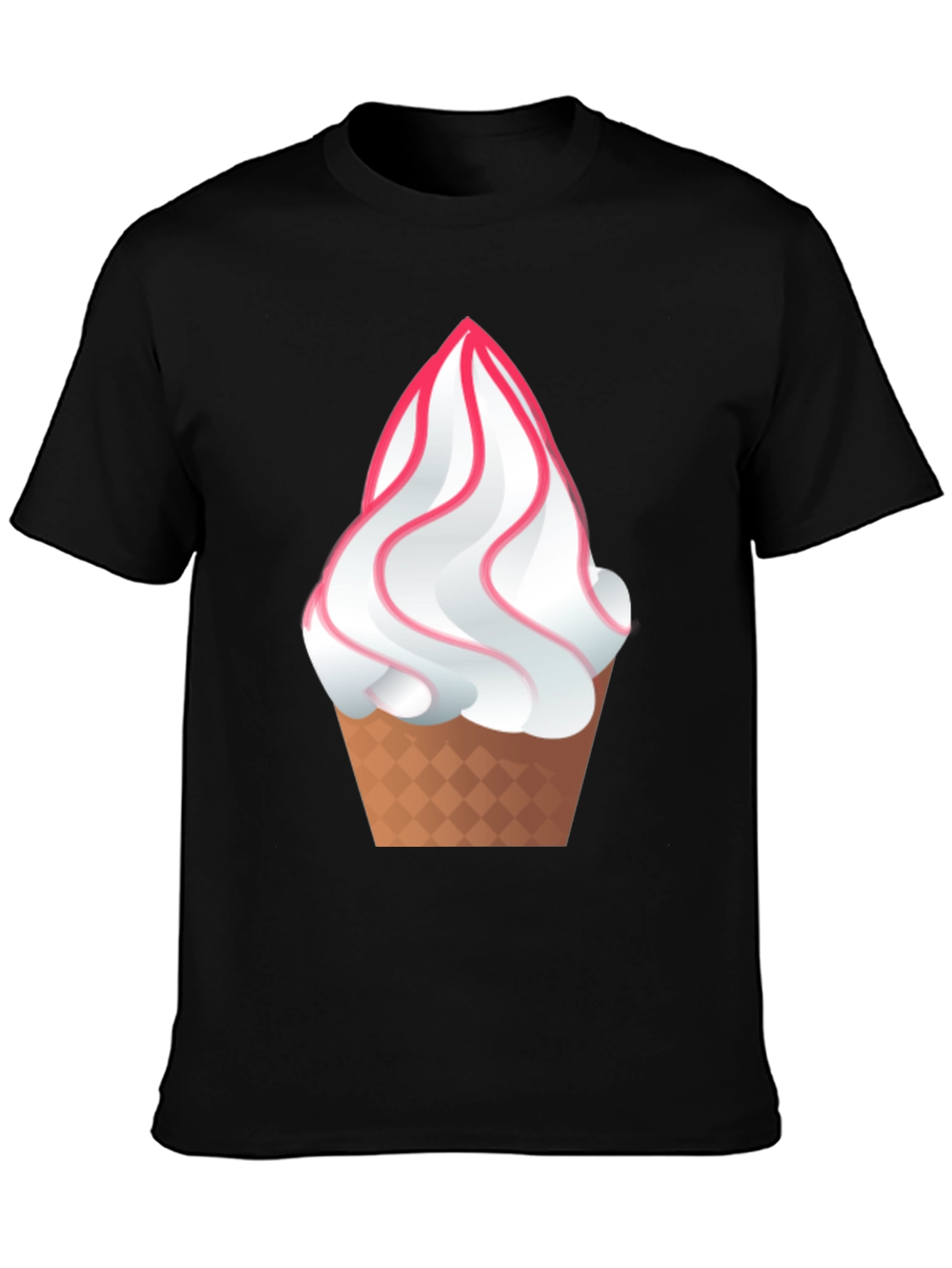 Ice Cream Graphic Tee - Fun Black T-Shirt
