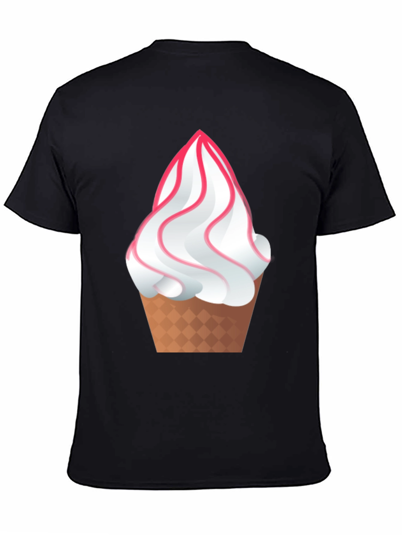 Ice Cream Graphic Tee - Fun Black T-Shirt