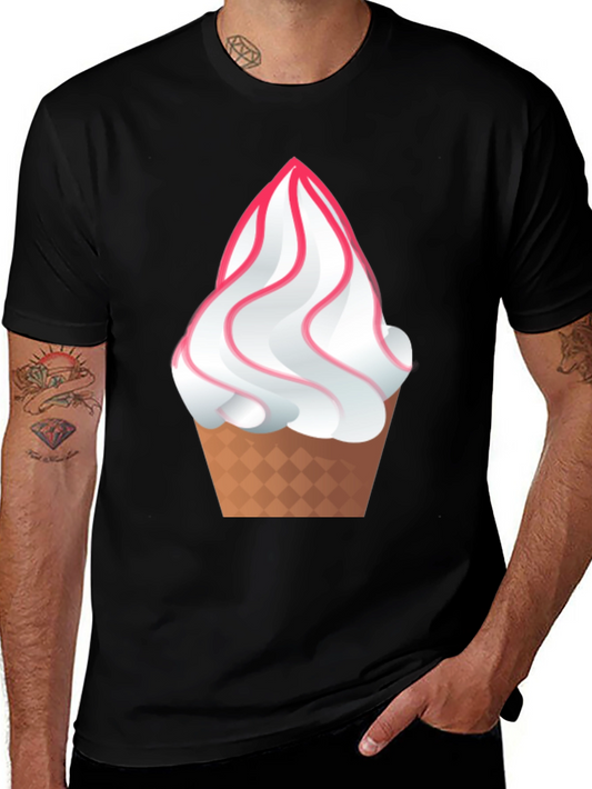 Ice Cream Graphic Tee - Fun Black T-Shirt