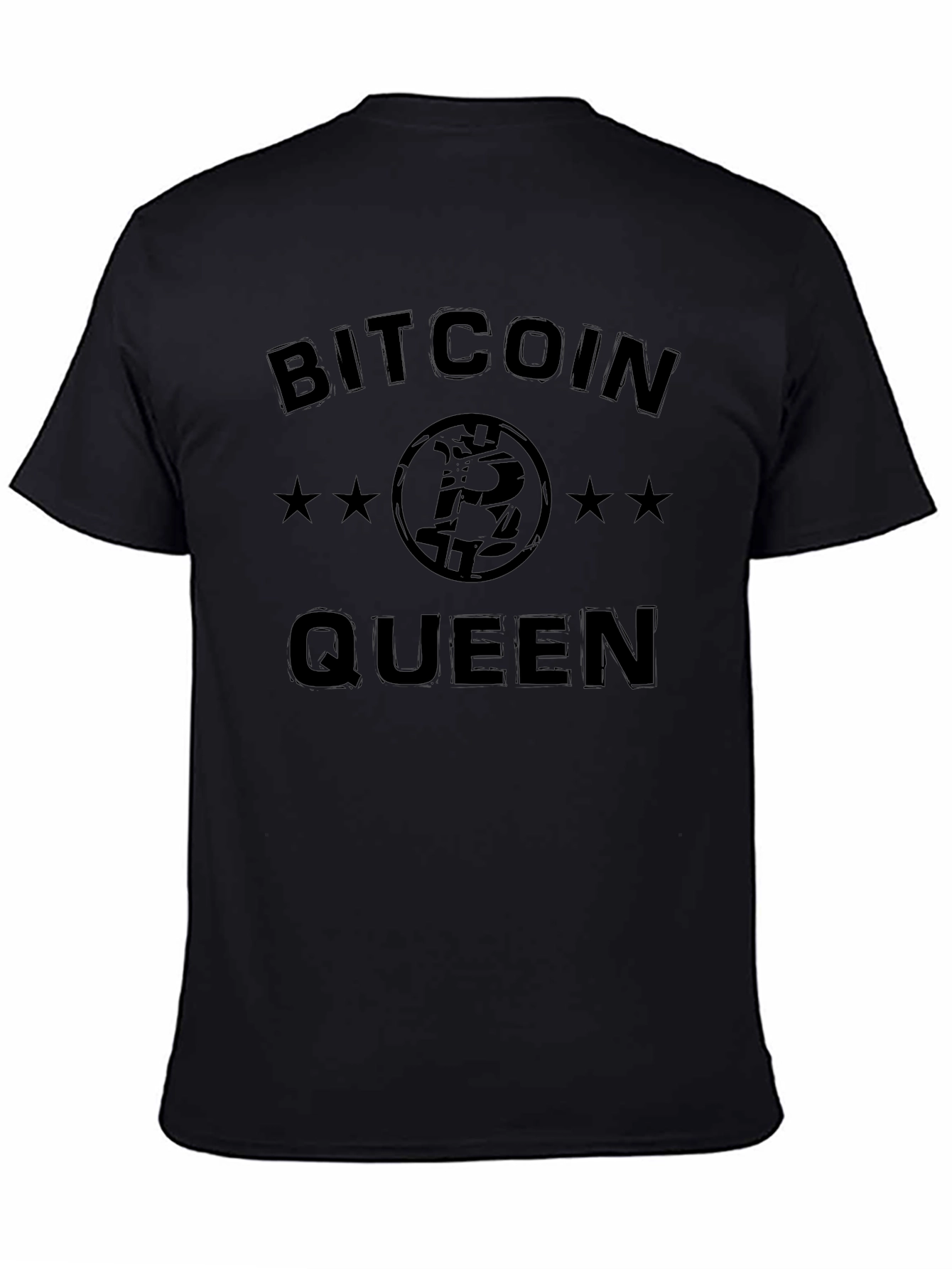 Bitcoin Queen Black T-Shirt Crypto Tee
