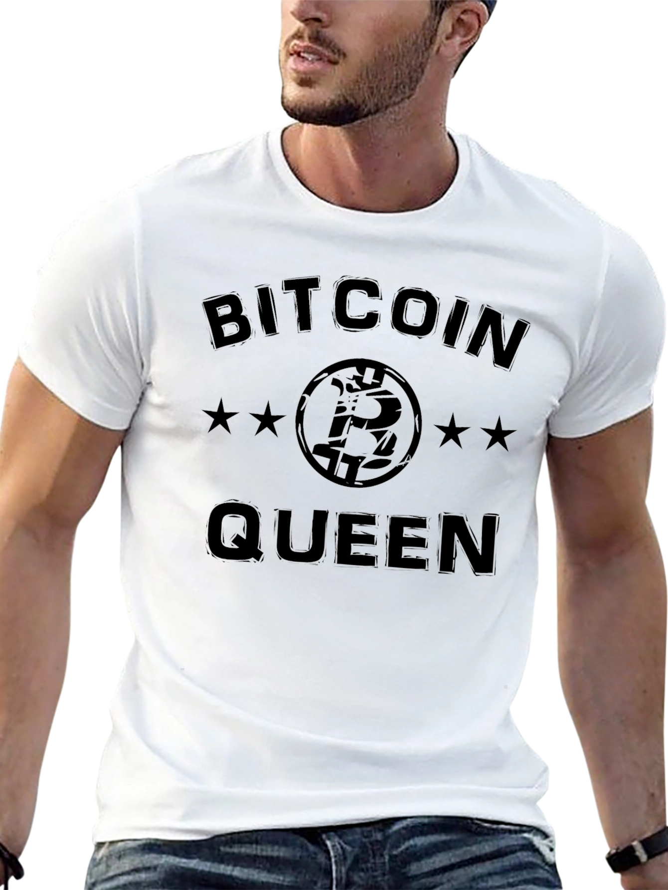 Bitcoin Queen Black T-Shirt Crypto Tee