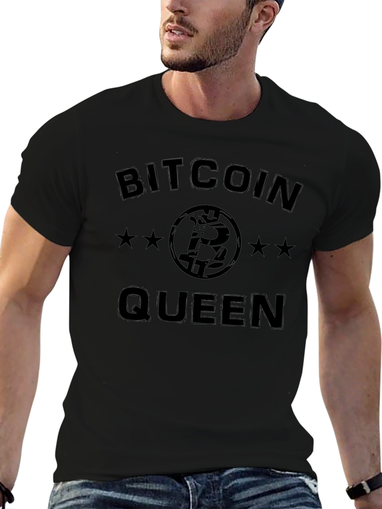 Bitcoin Queen Black T-Shirt Crypto Tee