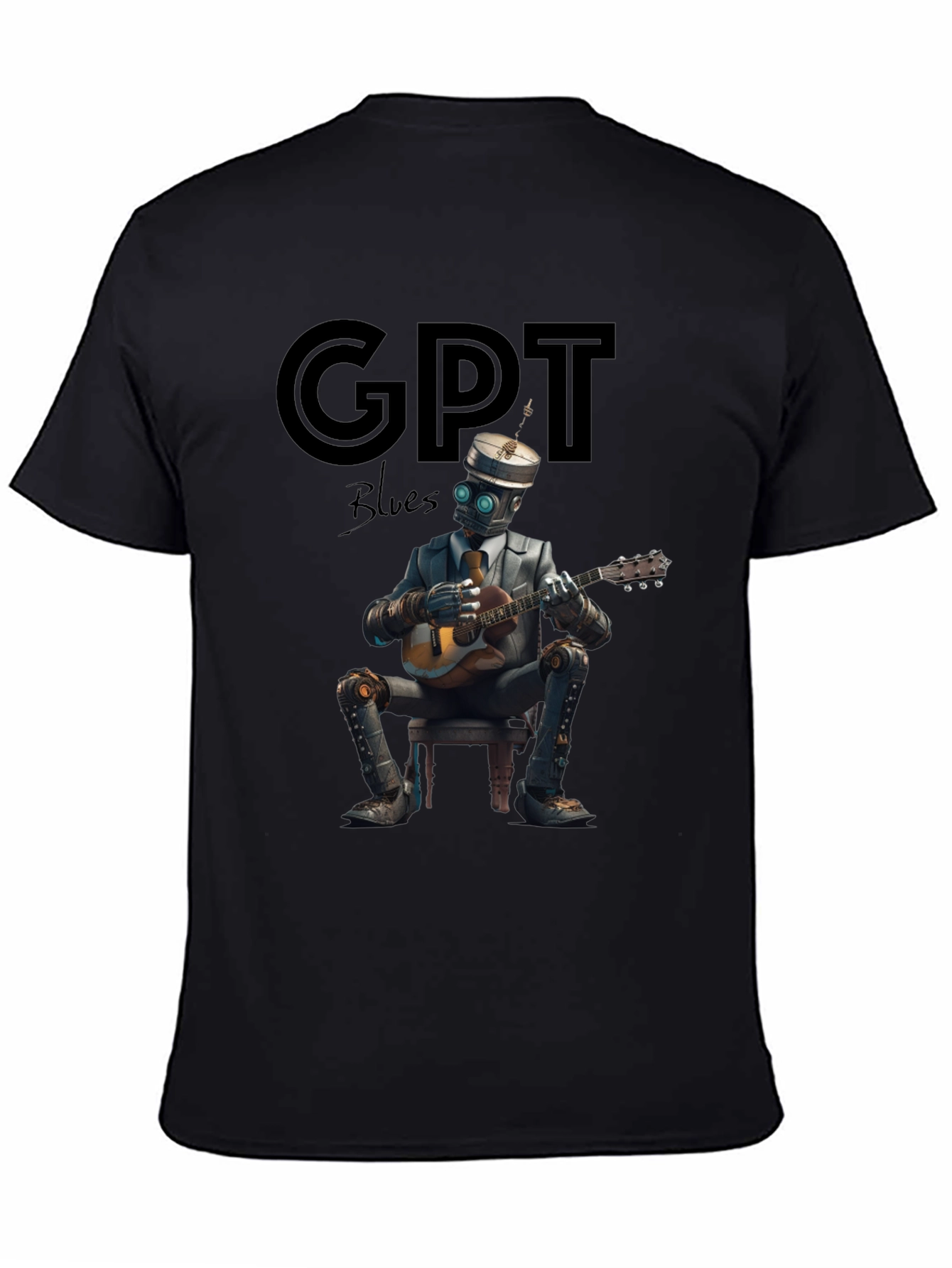 GPT Blues Robot Musician T-Shirt