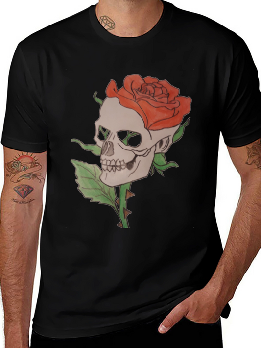 Skull and Rose Graphic Tee