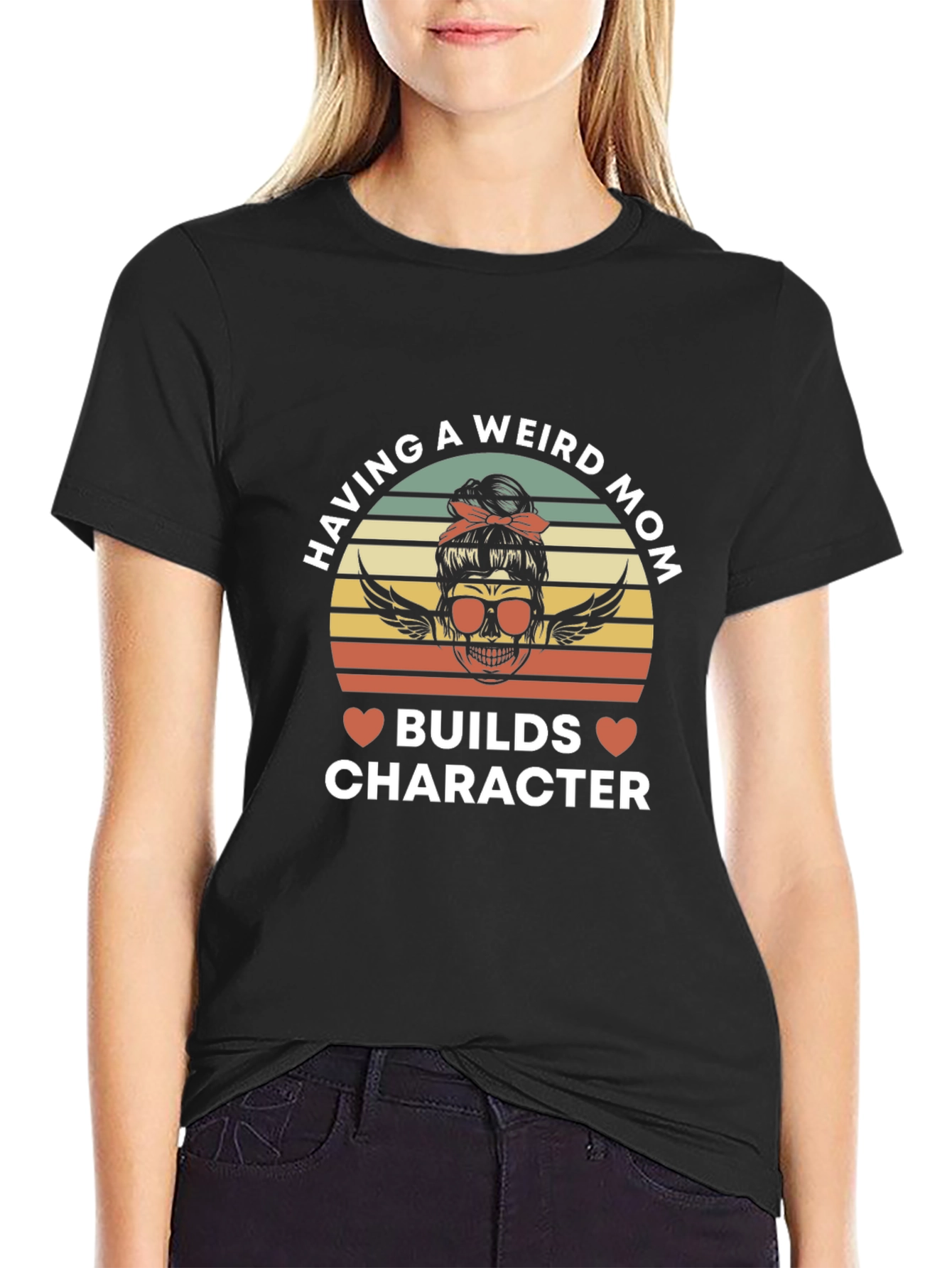 Weird Mom Skull Graphic Tee