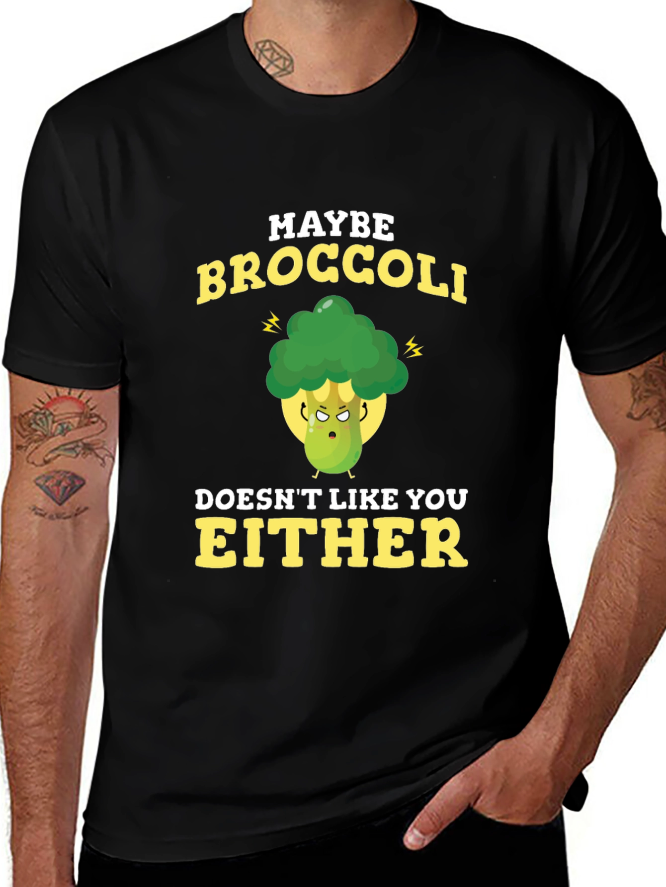 Funny Broccoli Graphic T-Shirt - Vegan Humor Tee