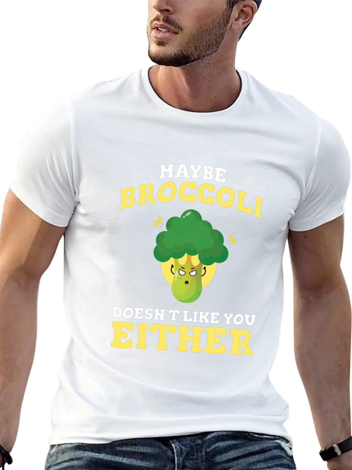 Funny Broccoli Graphic T-Shirt - Vegan Humor Tee