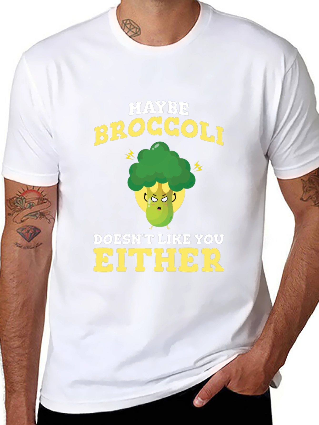 Funny Broccoli Graphic T-Shirt - Vegan Humor Tee