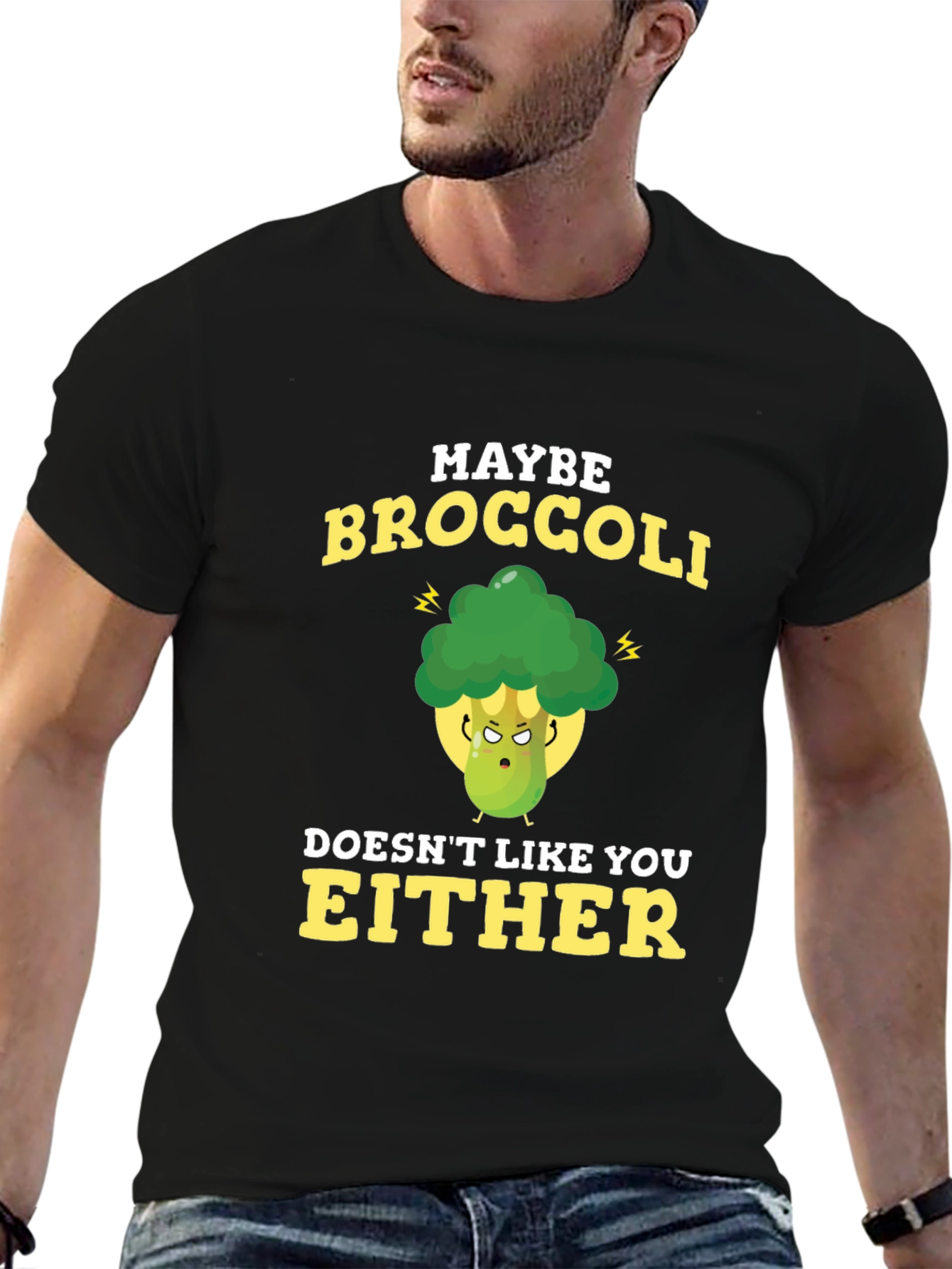 Funny Broccoli Graphic T-Shirt - Vegan Humor Tee