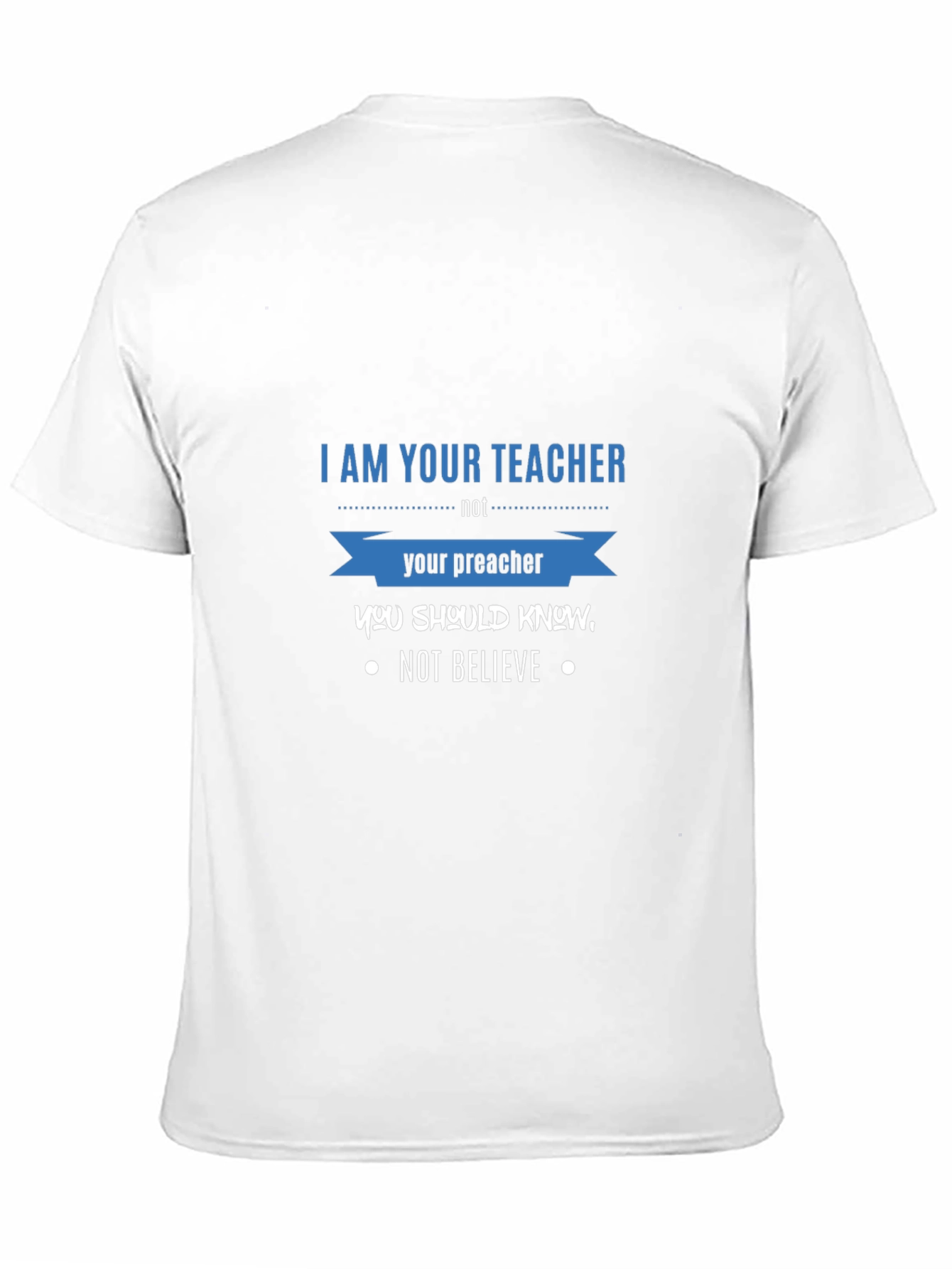 Teacher Not Preacher Black Graphic T-Shirt
