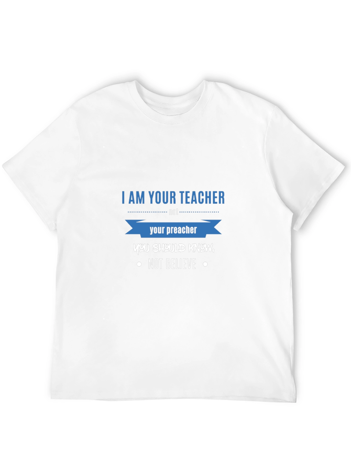 Teacher Not Preacher Black Graphic T-Shirt