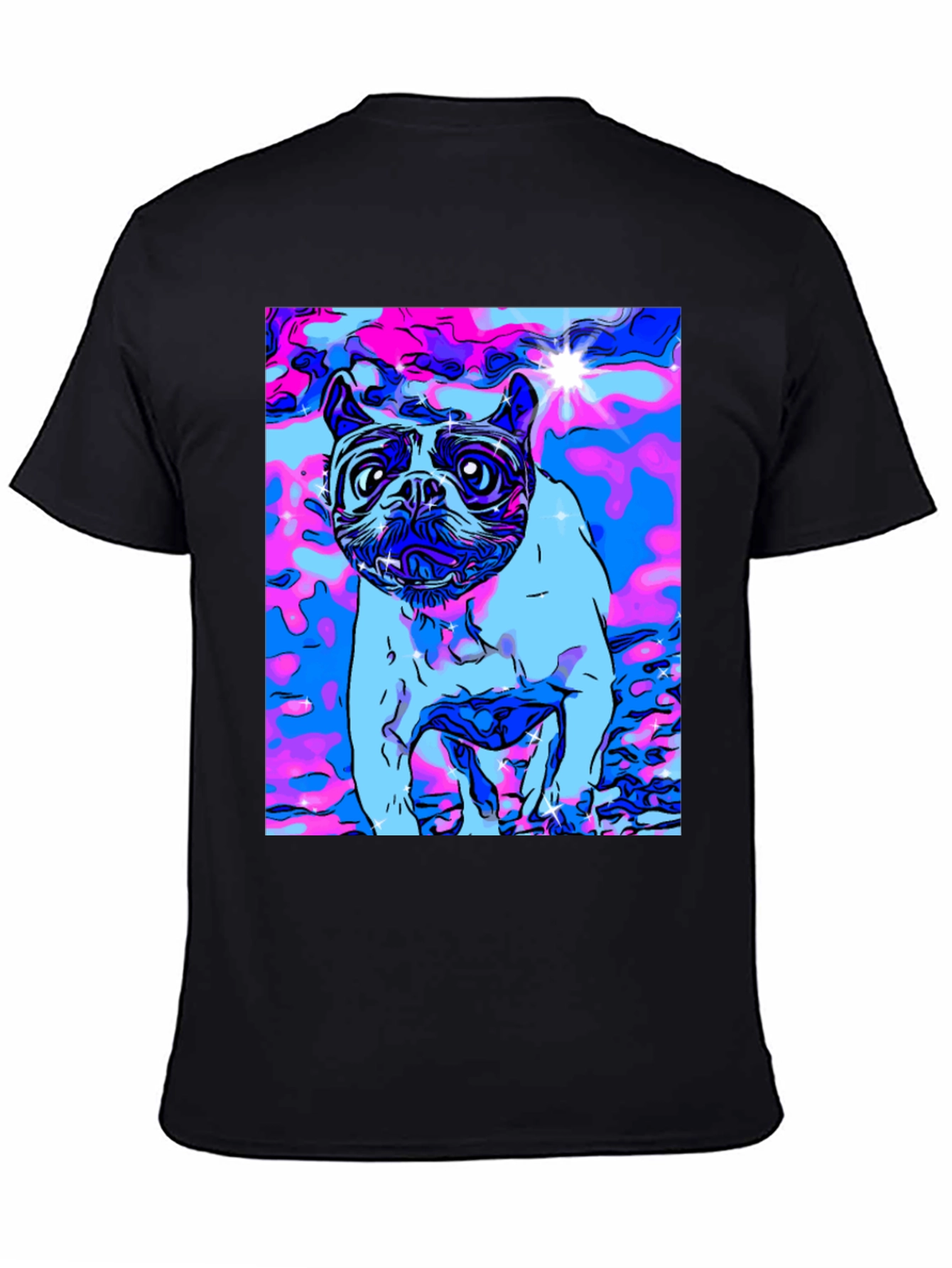 Psychedelic Dog Graphic T-Shirt
