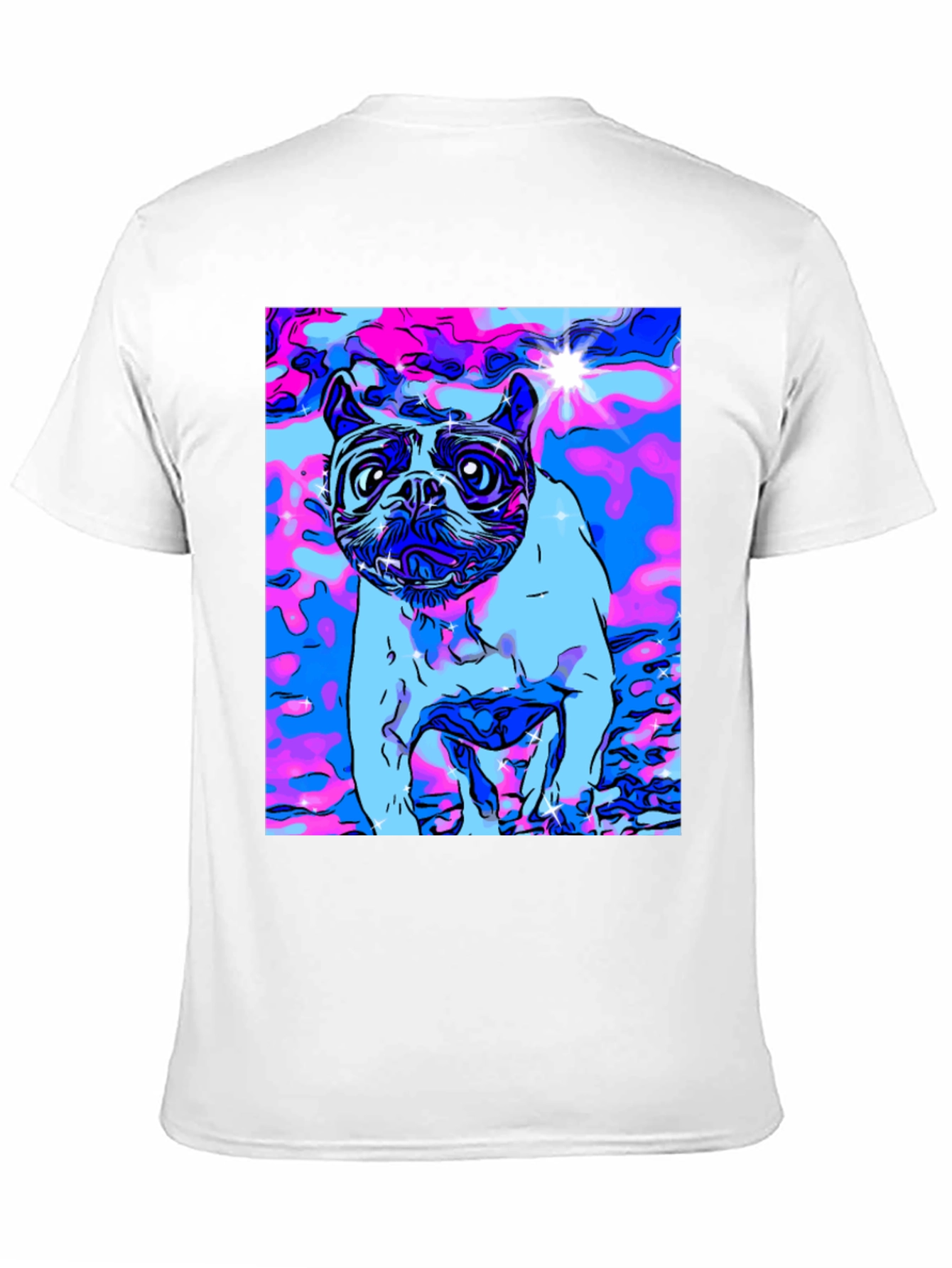 Psychedelic Dog Graphic T-Shirt