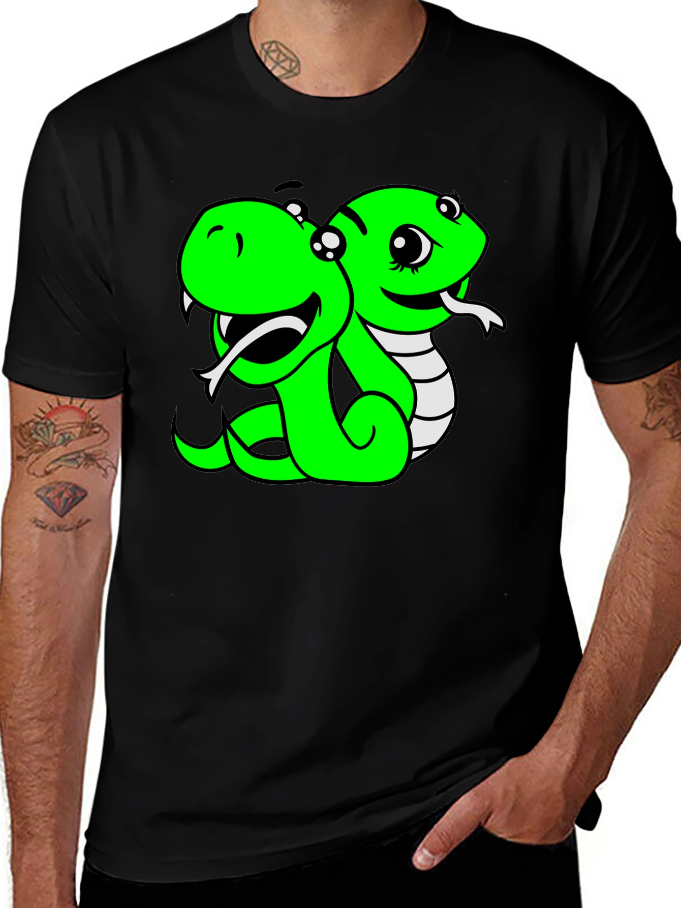 Cartoon Snake T-Shirt - Fun Snake Design