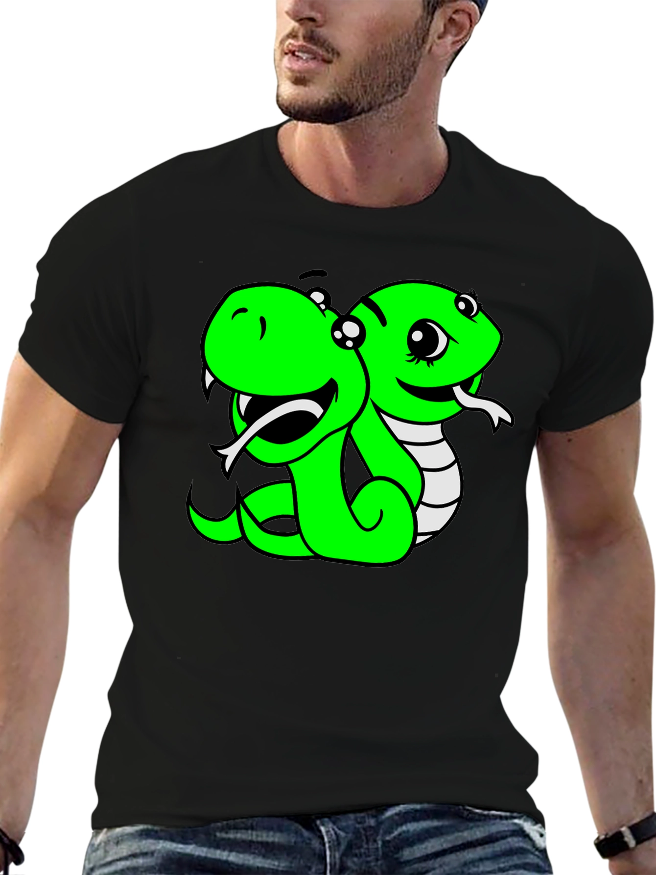 Cartoon Snake T-Shirt - Fun Snake Design