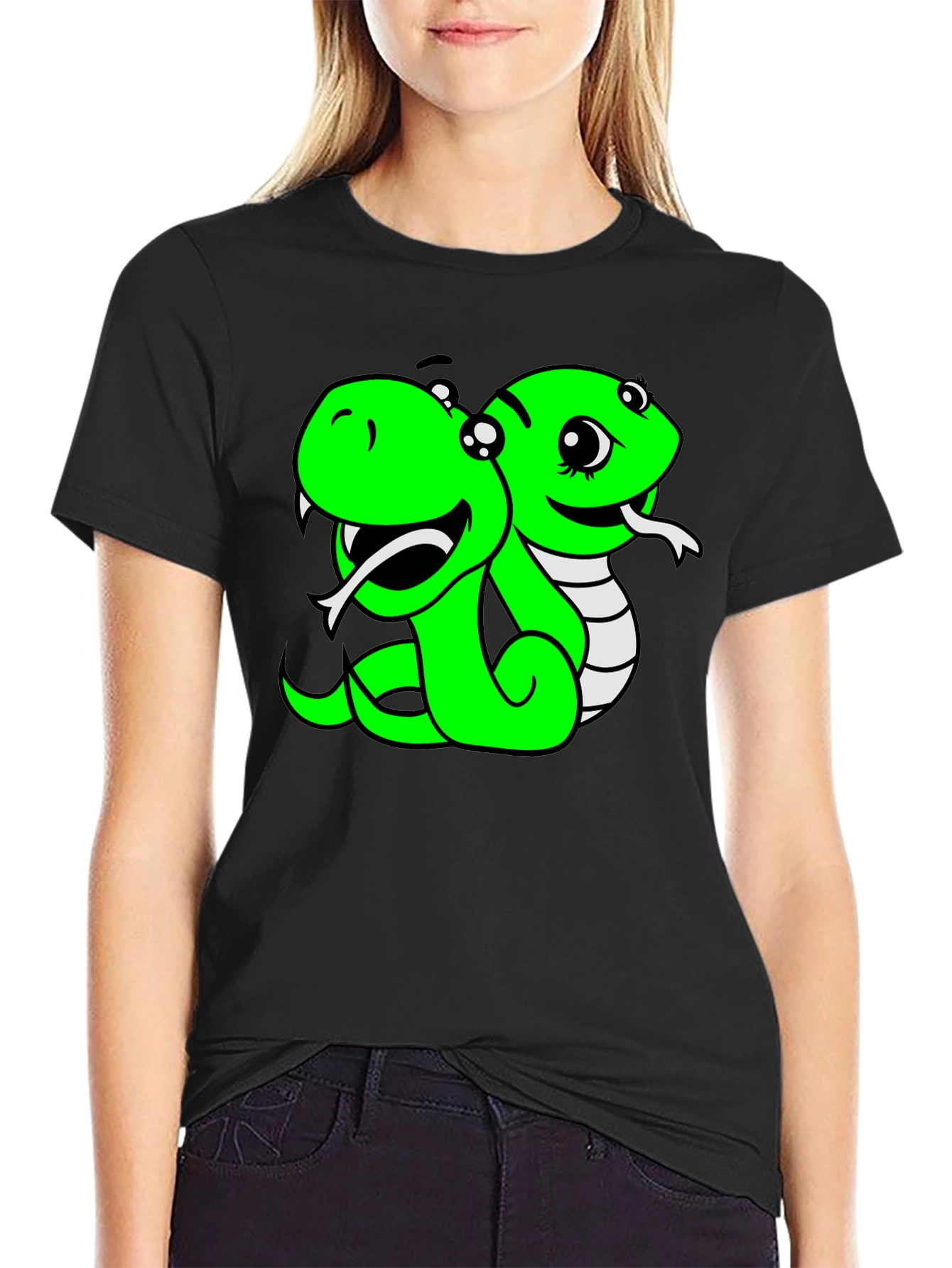 Cartoon Snake T-Shirt - Fun Snake Design