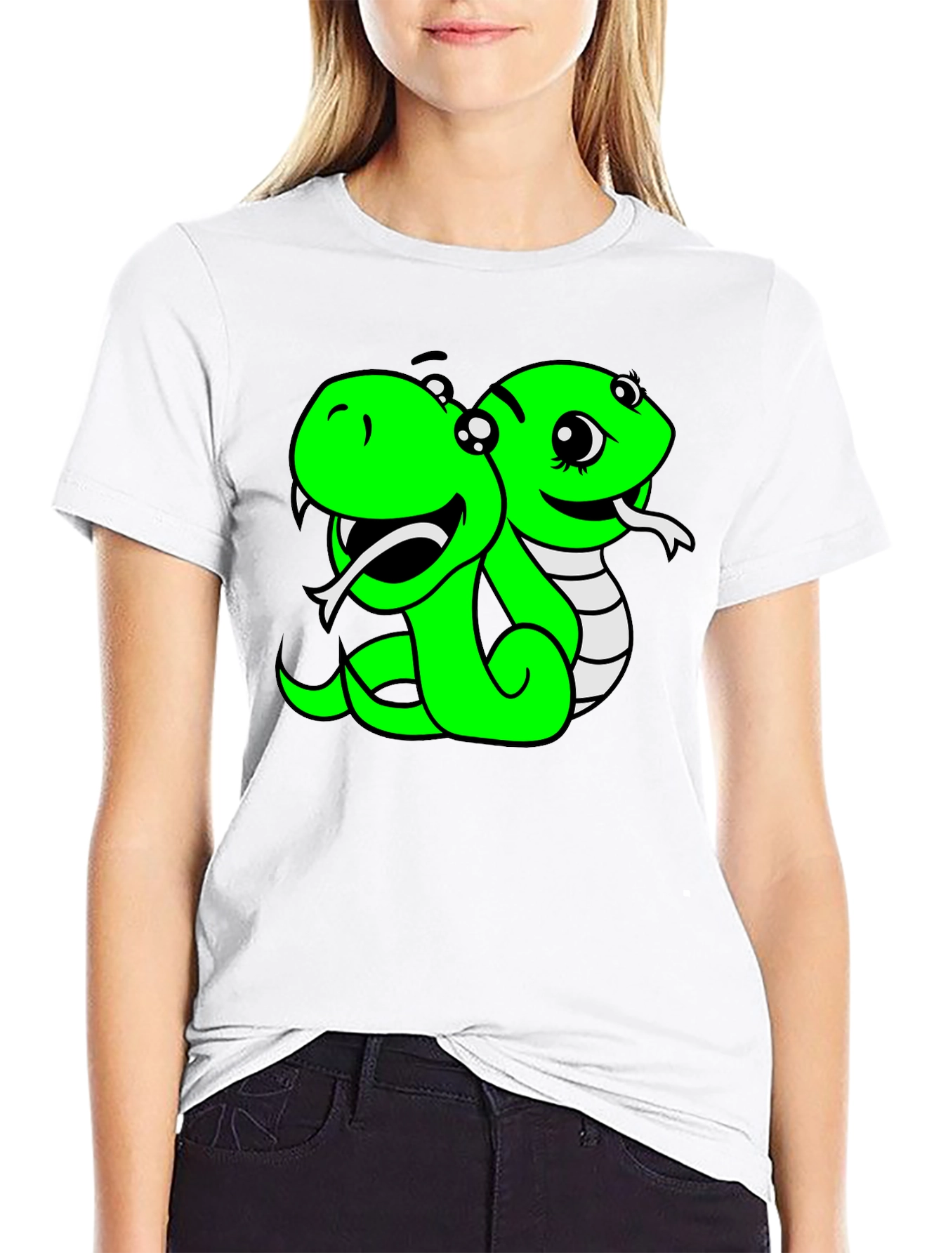 Cartoon Snake T-Shirt - Fun Snake Design