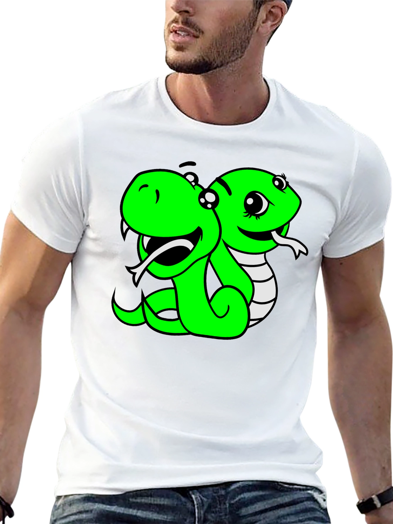 Cartoon Snake T-Shirt - Fun Snake Design