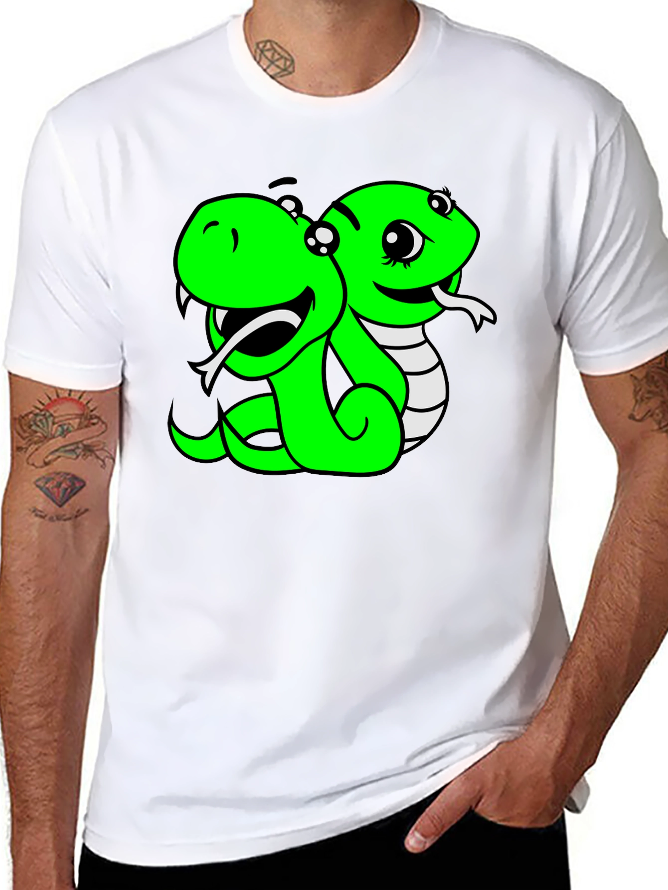 Cartoon Snake T-Shirt - Fun Snake Design