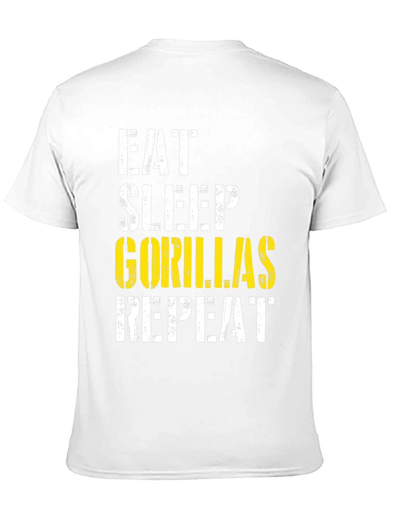 Eat Sleep Gorillas Repeat Black Graphic Tee