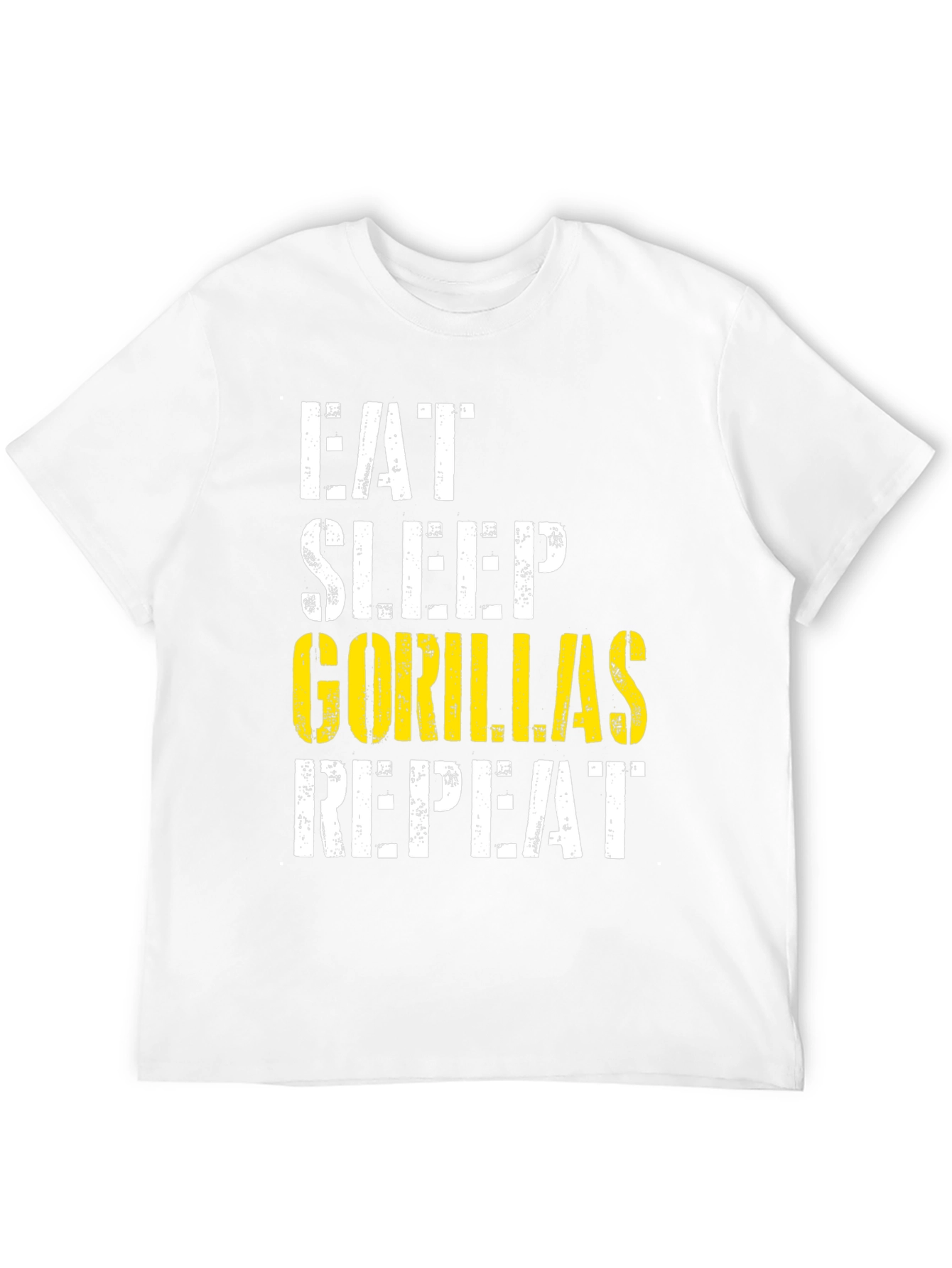 Eat Sleep Gorillas Repeat Black Graphic Tee