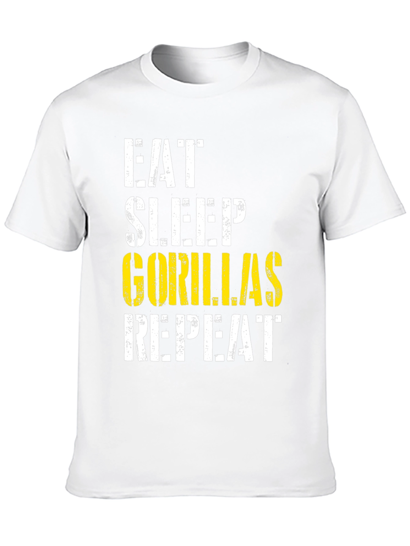 Eat Sleep Gorillas Repeat Black Graphic Tee