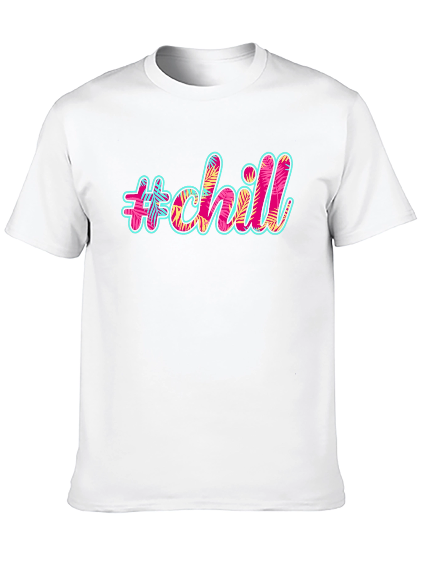#chill Graphic Print Black T-Shirt