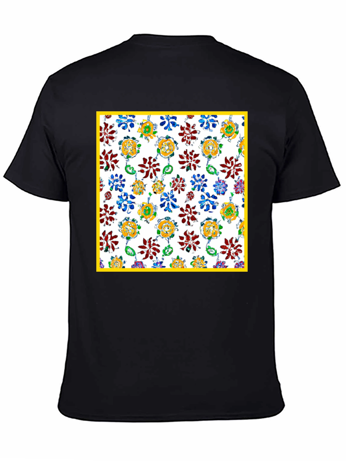 Floral Pattern Graphic Tee - Unique Print