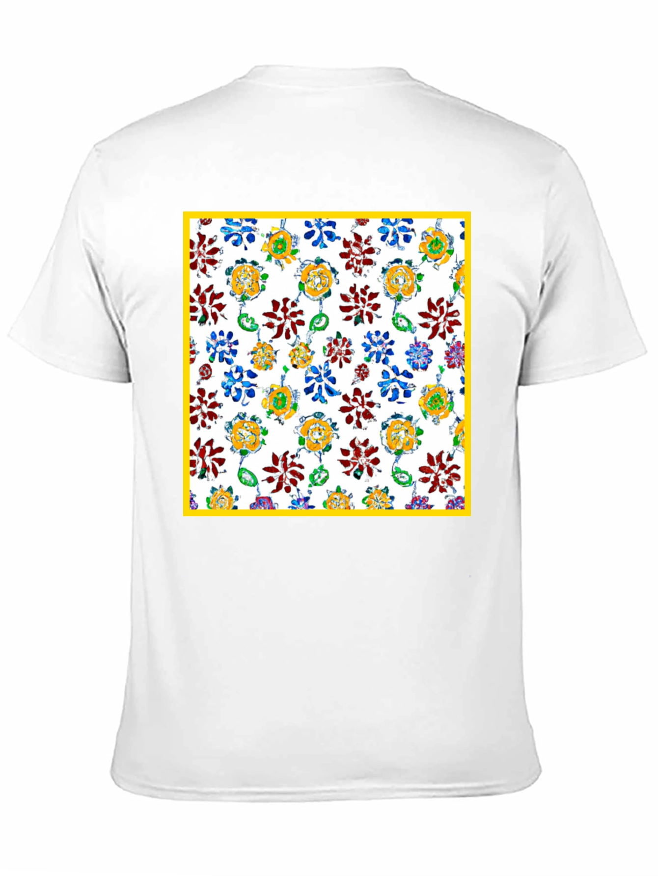 Floral Pattern Graphic Tee - Unique Print