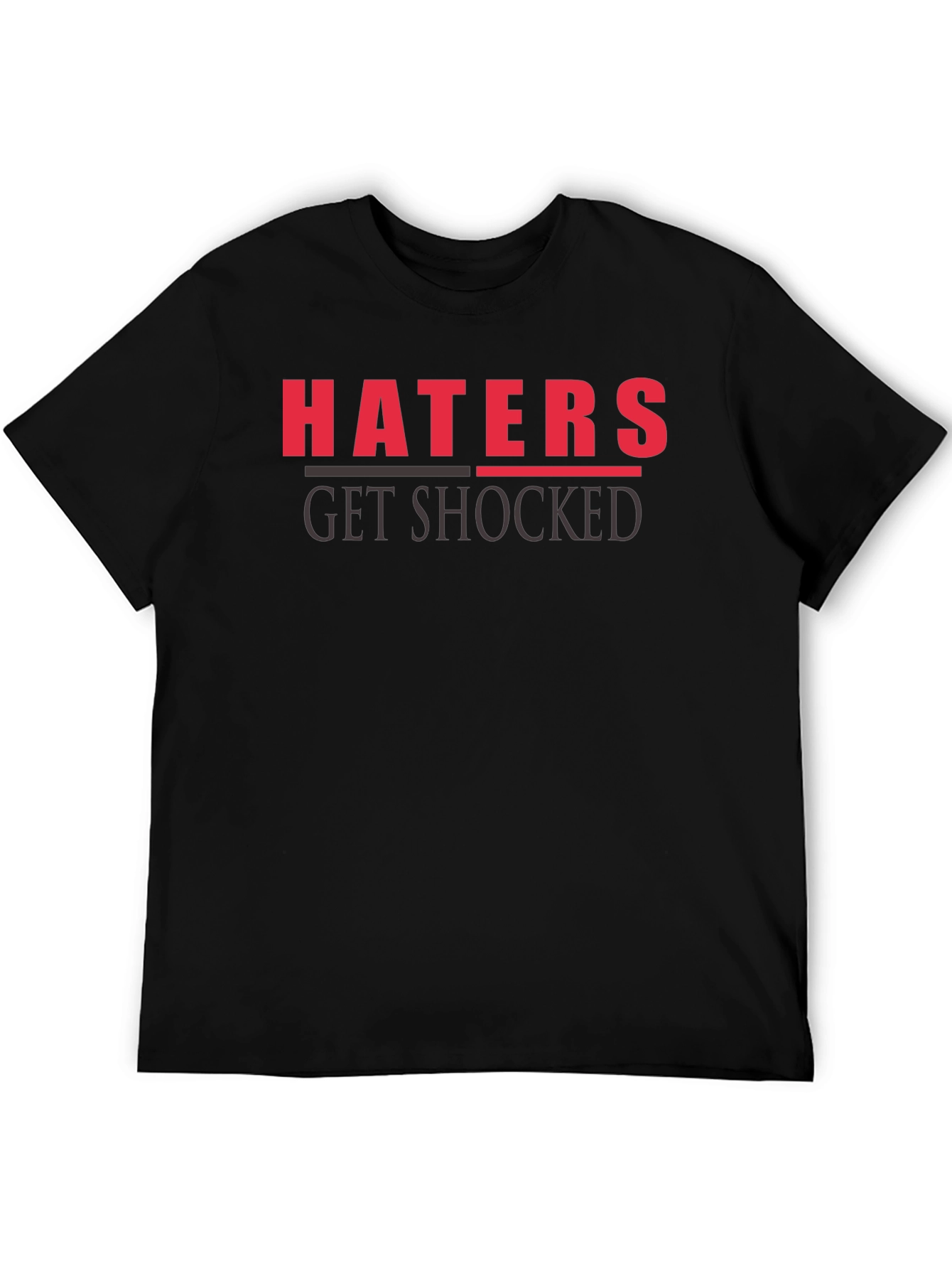 Haters Get Shocked Graphic Tee - Black