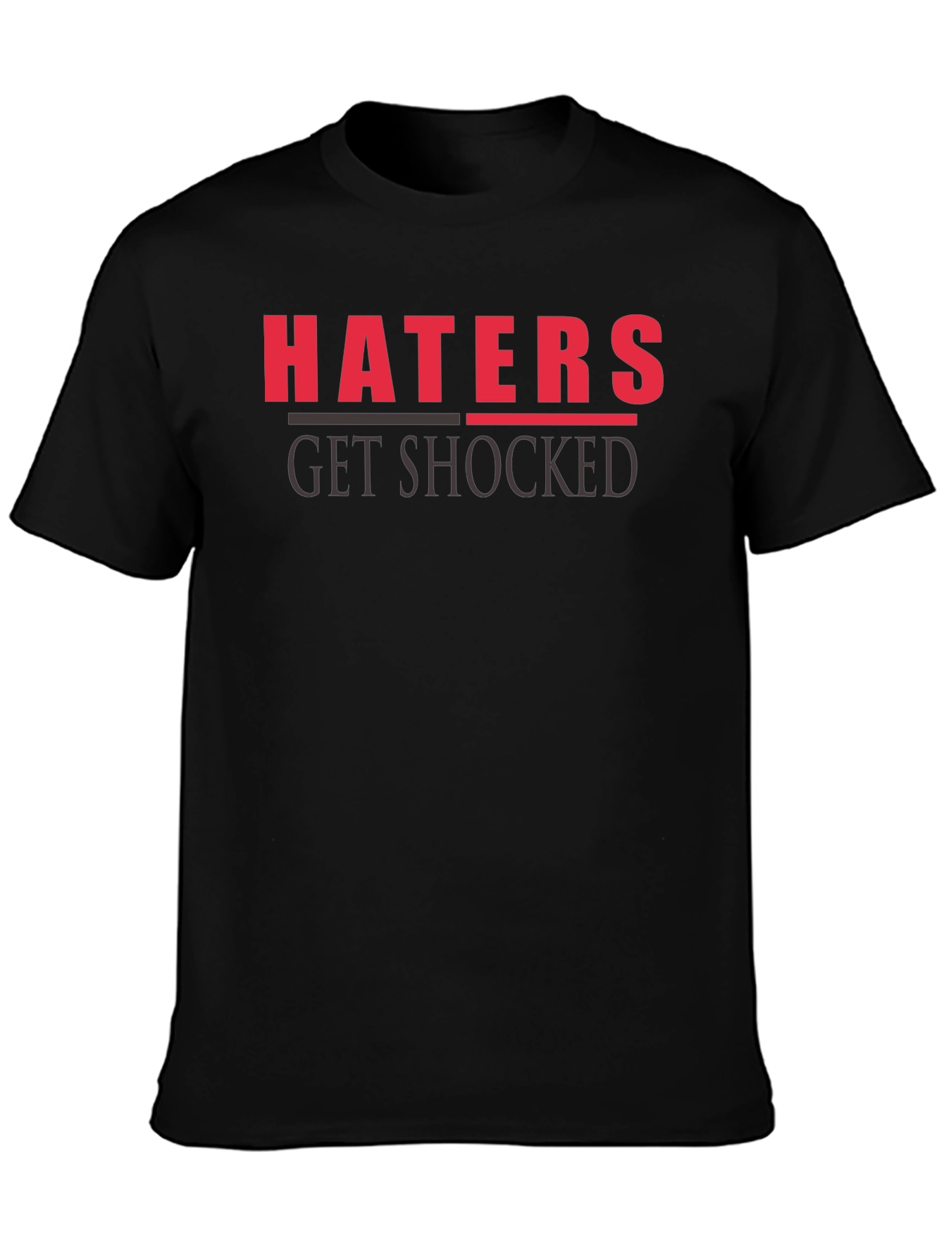 Haters Get Shocked Graphic Tee - Black