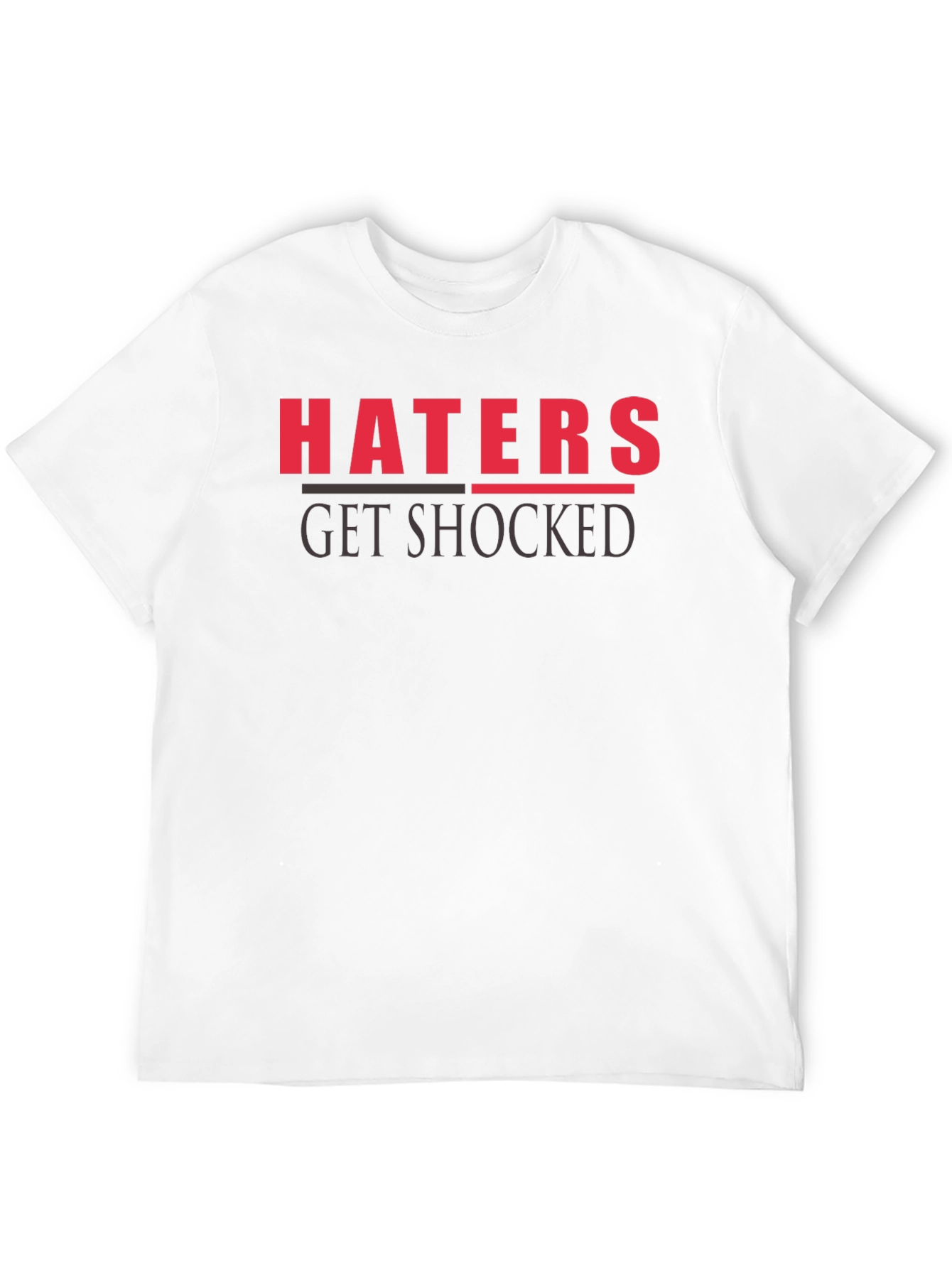 Haters Get Shocked Graphic Tee - Black
