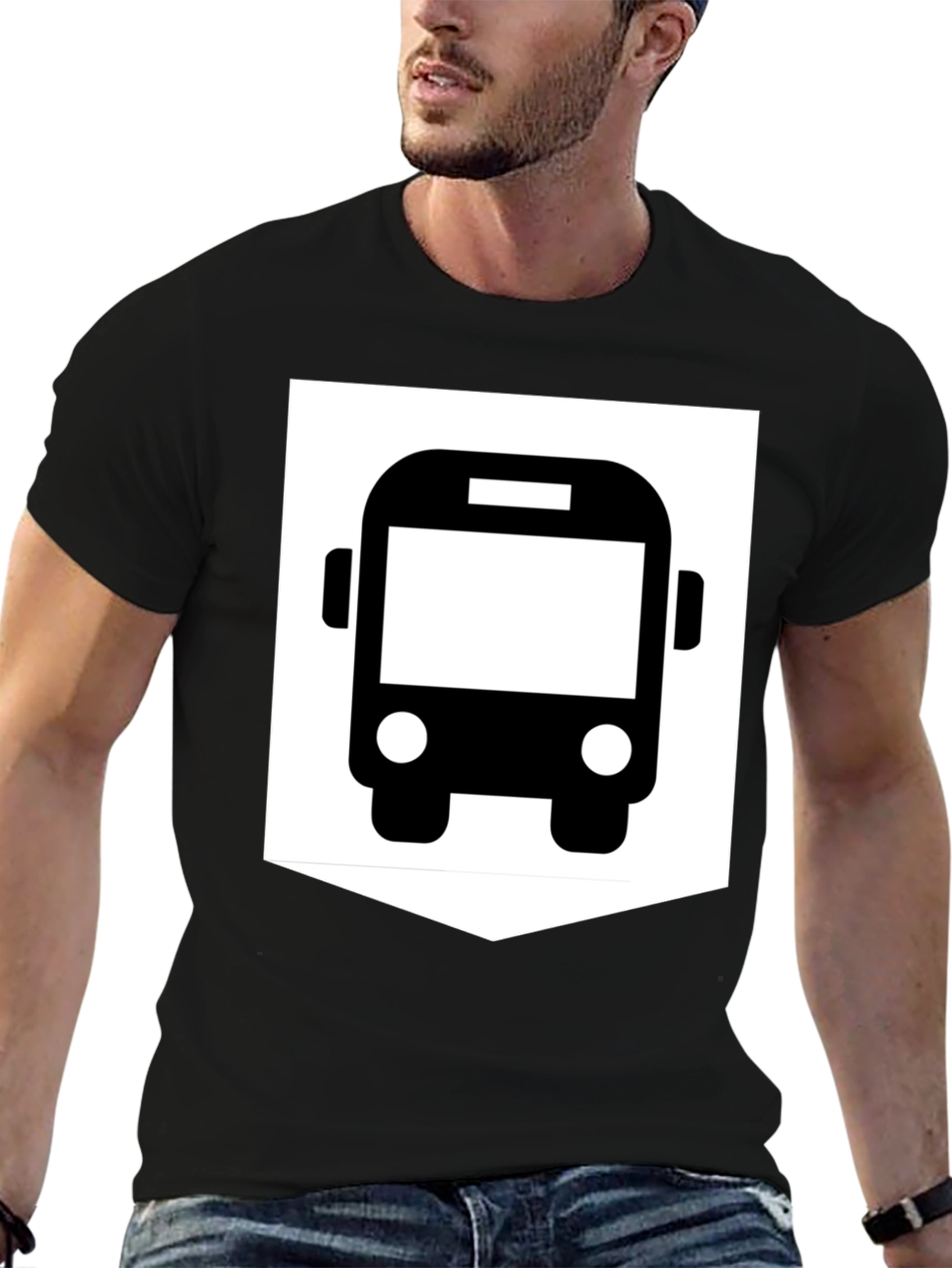 Bus Graphic Tee - Urban Style Black T-Shirt