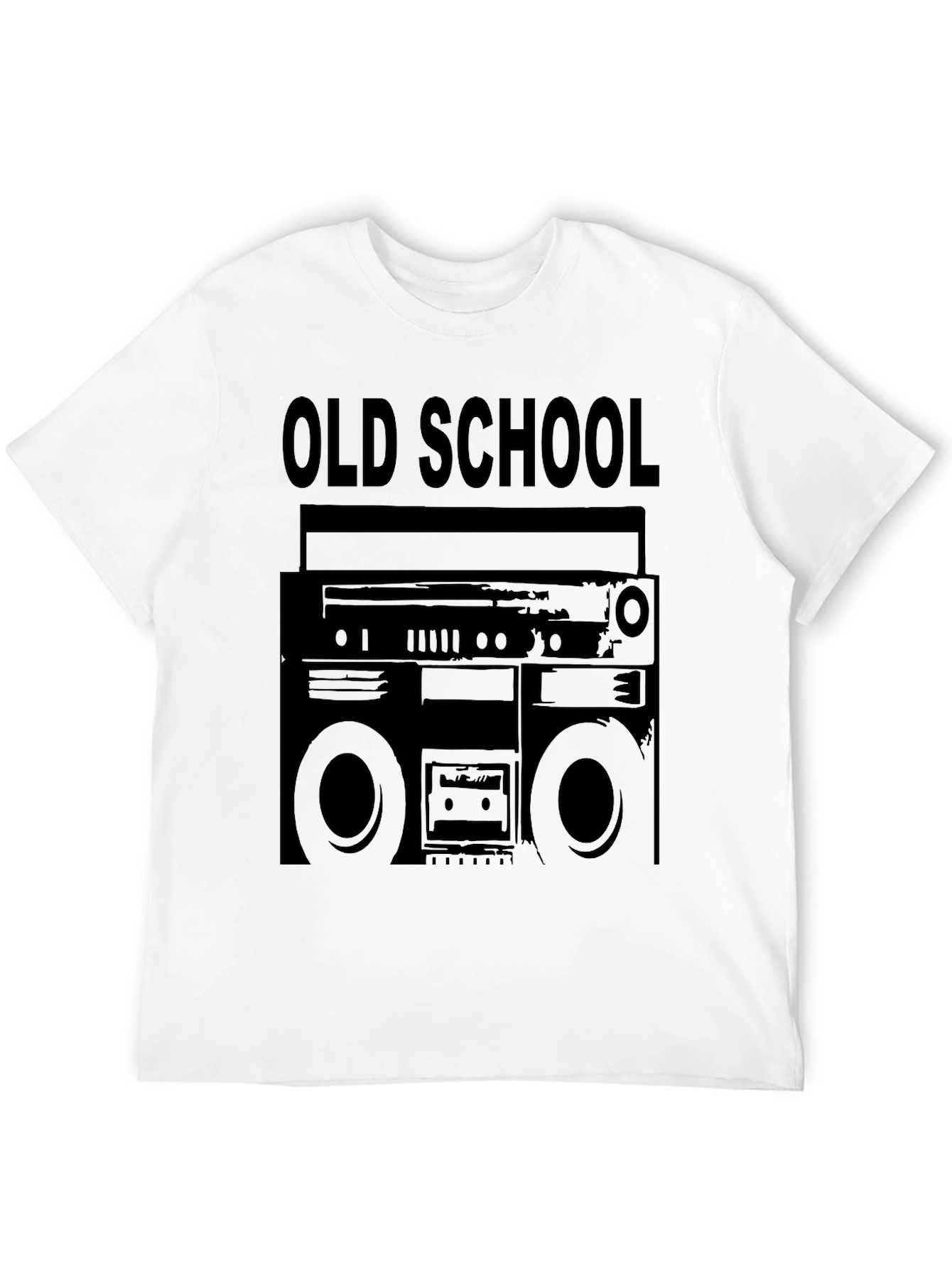 Old School Boombox Graphic Tee - Retro Style