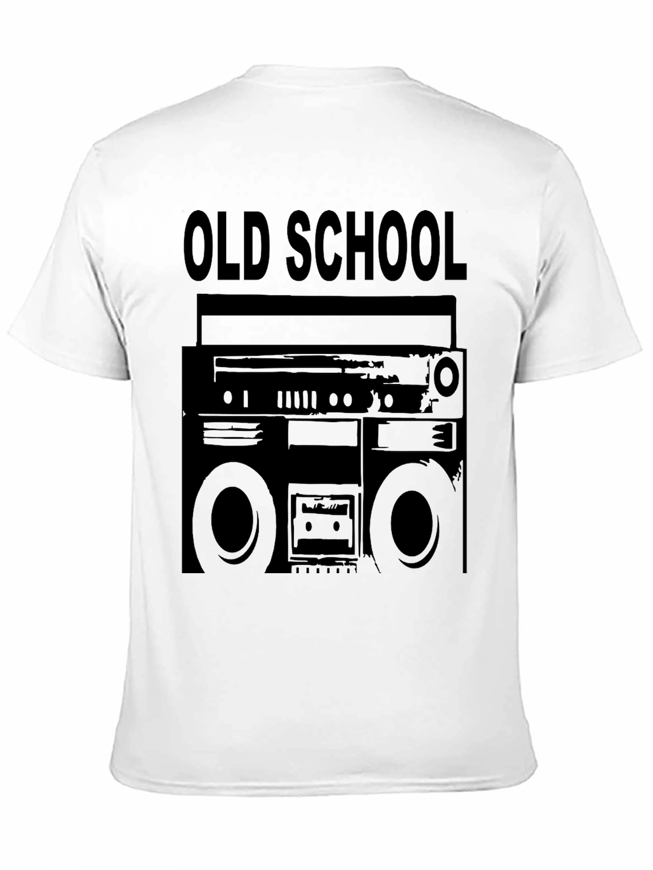 Old School Boombox Graphic Tee - Retro Style
