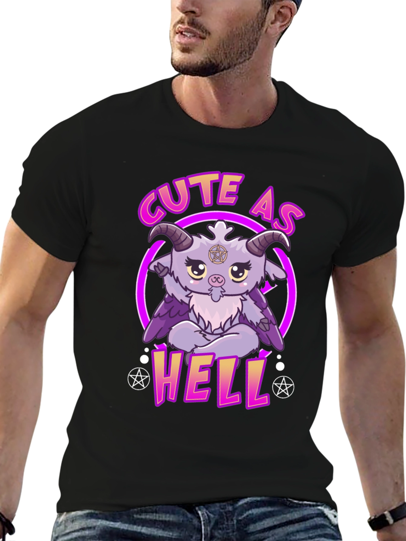 Cute As Hell Baphomet T-Shirt - Unique Graphic Tee