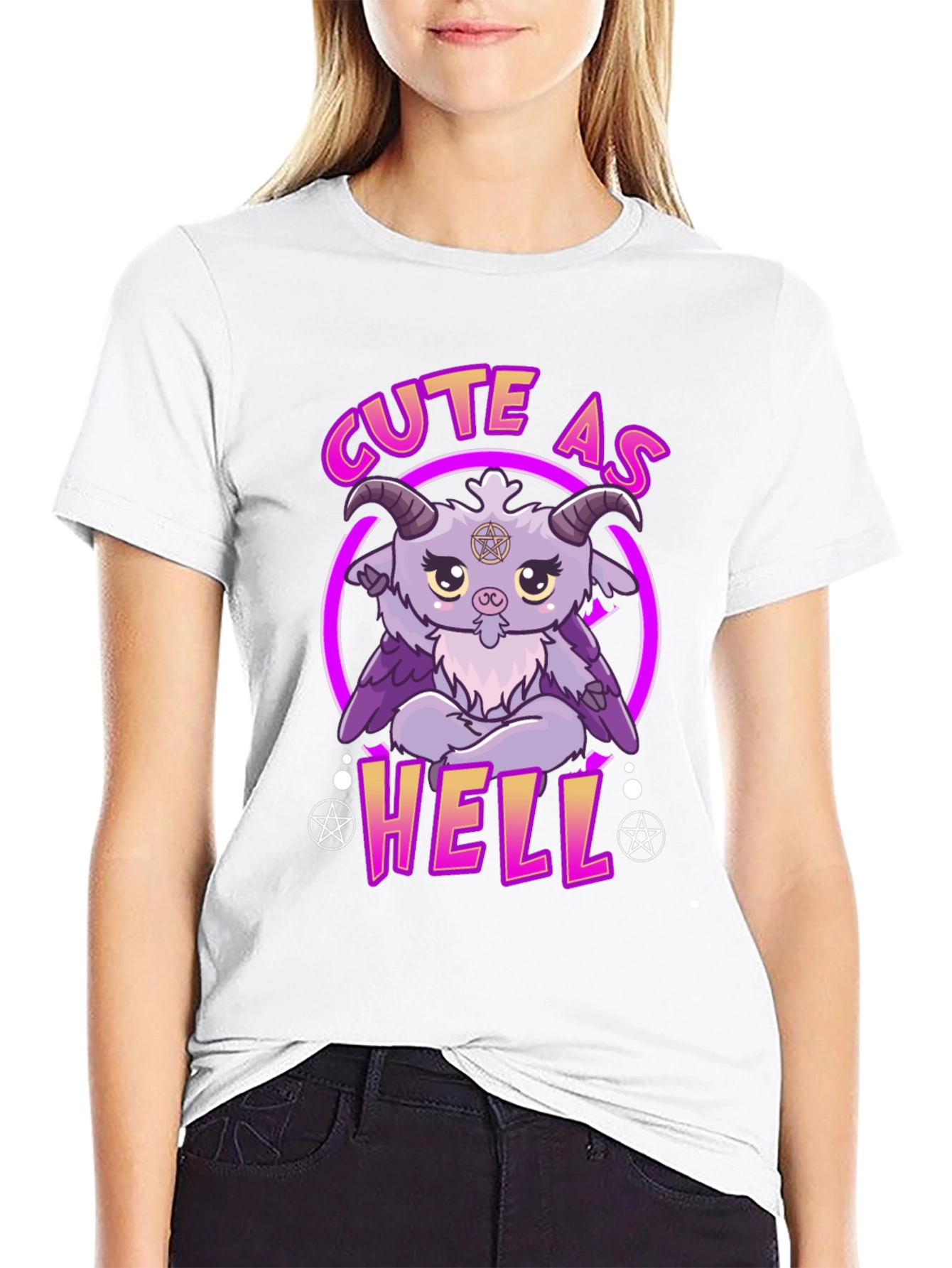 Cute As Hell Baphomet T-Shirt - Unique Graphic Tee