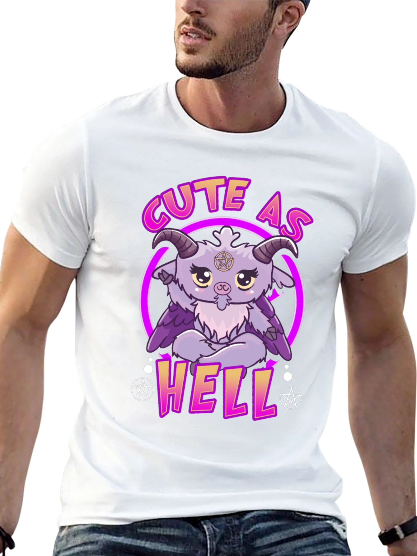 Cute As Hell Baphomet T-Shirt - Unique Graphic Tee
