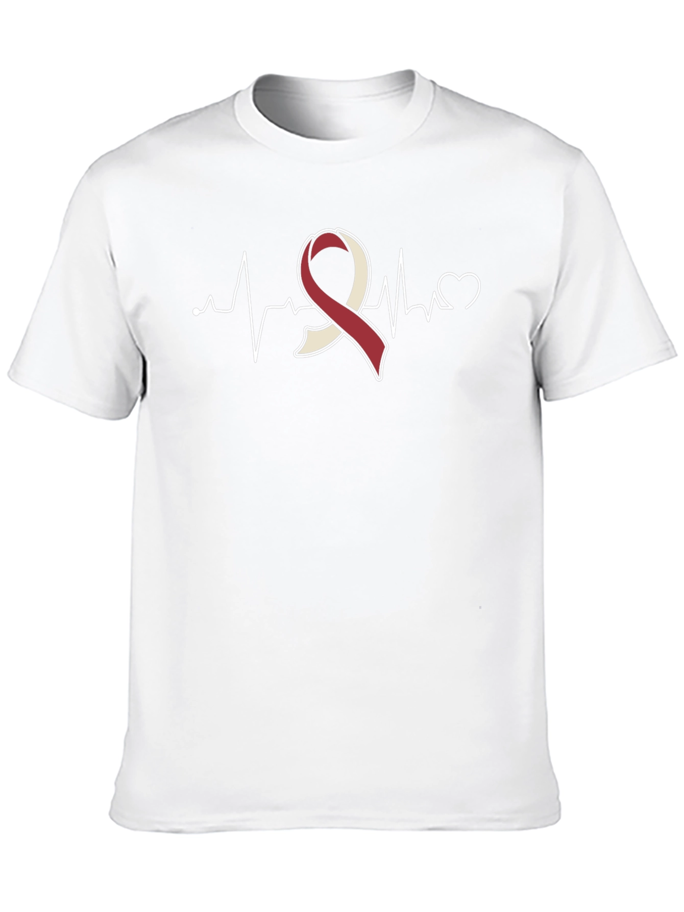 Awareness Ribbon Heartbeat T-Shirt
